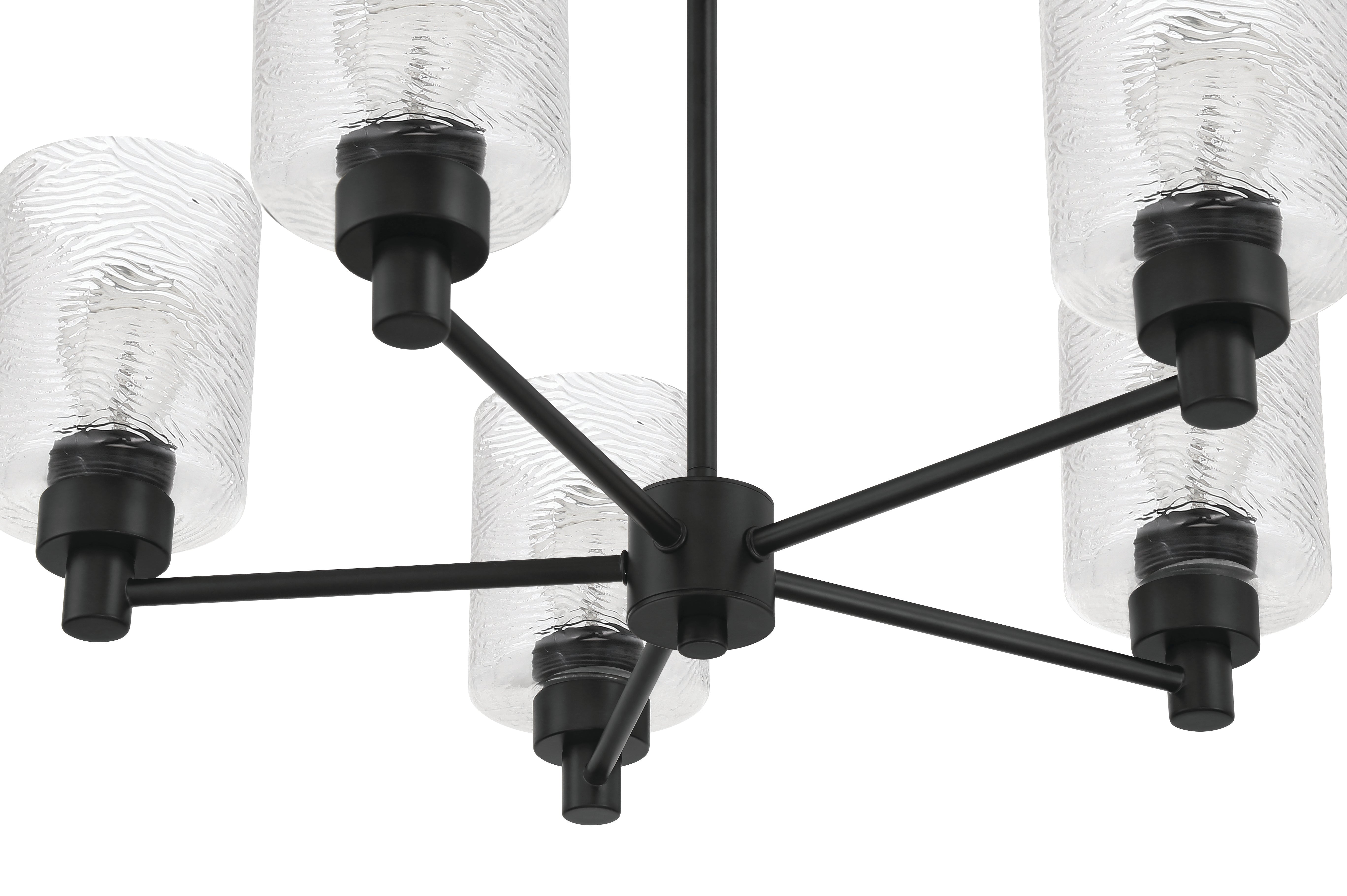 flat black chandeliers