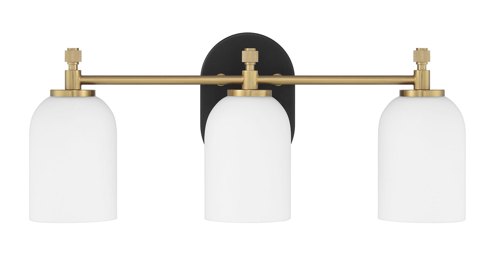 flat black/satin brass wall sconces