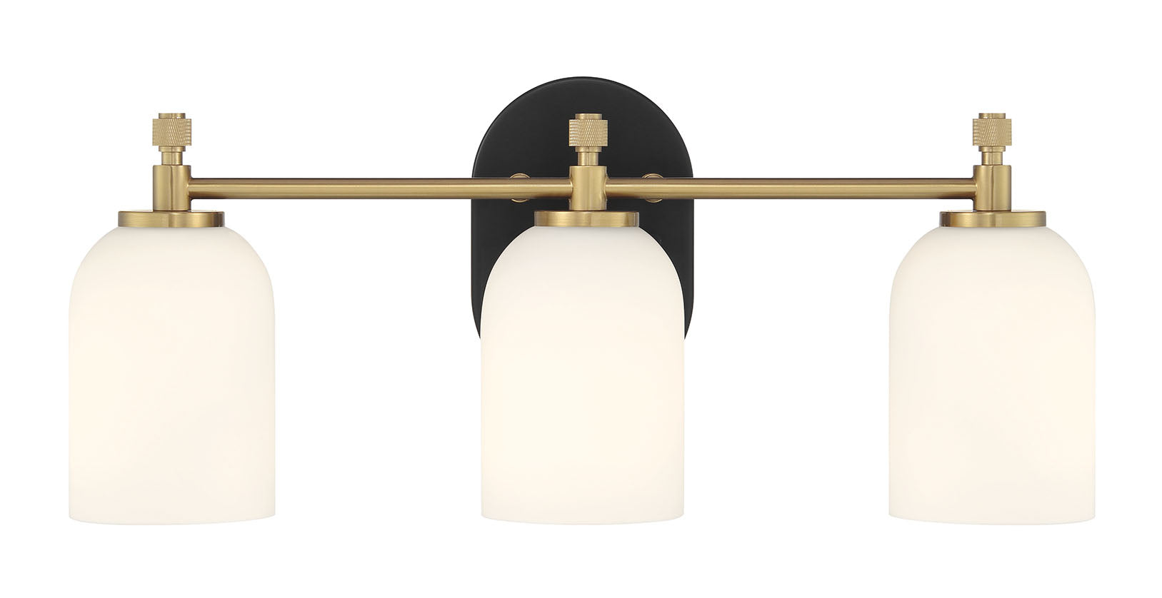 flat black/satin brass wall sconces