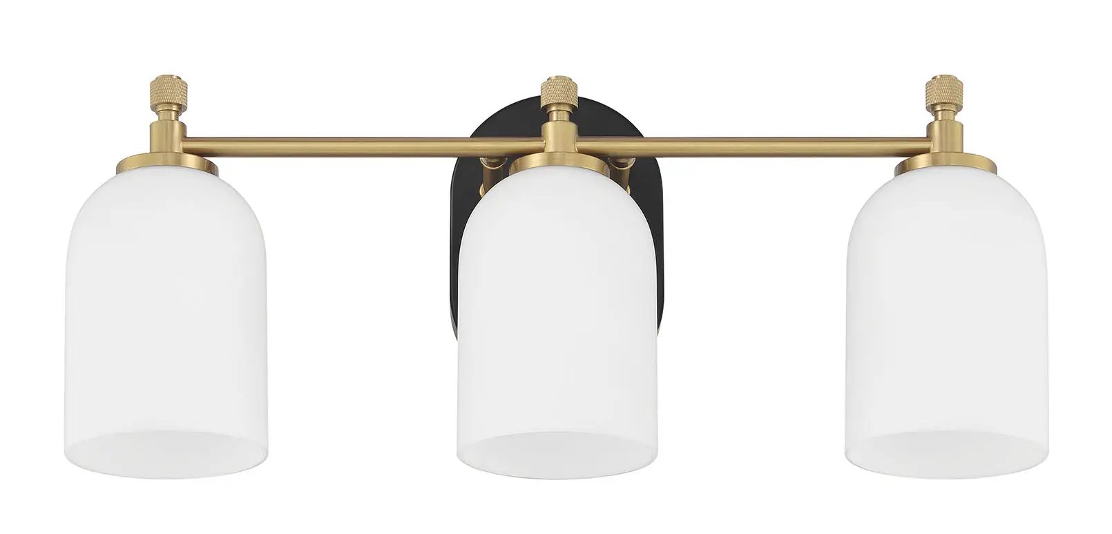 flat black/satin brass wall sconces