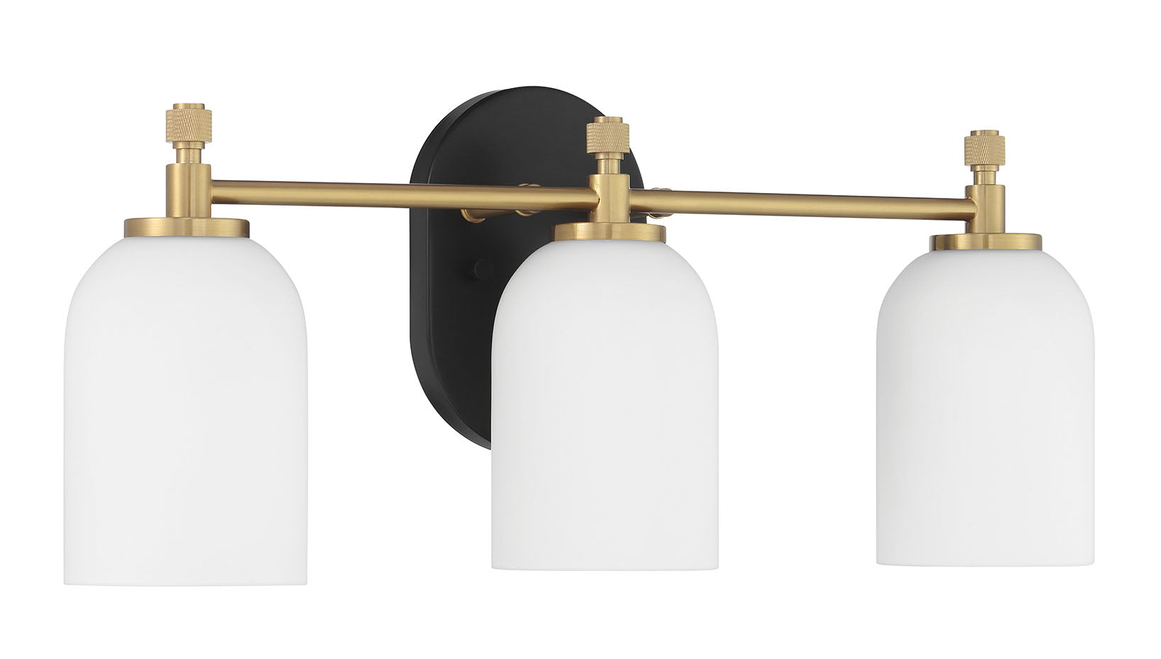 flat black/satin brass wall sconces