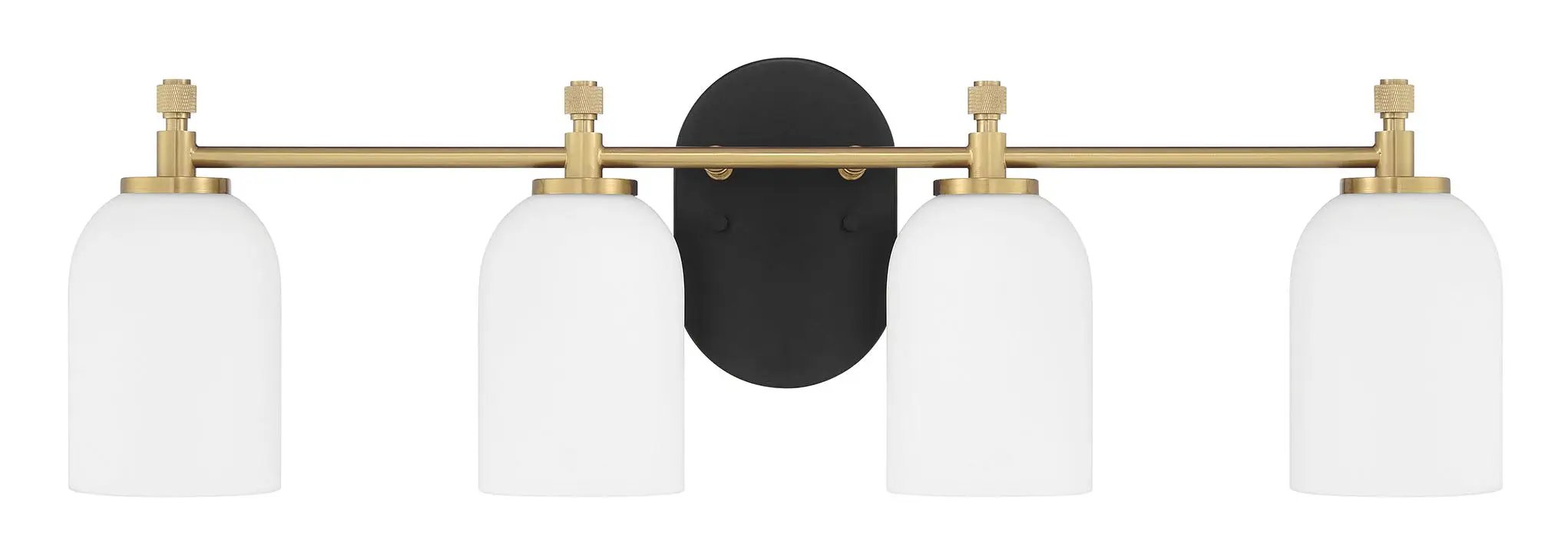 flat black/satin brass wall sconces
