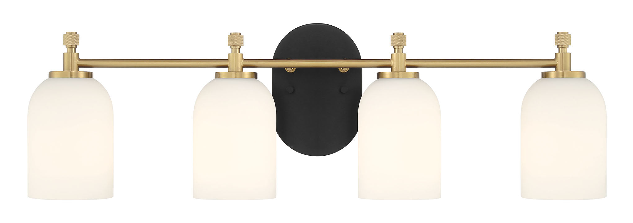 flat black/satin brass wall sconces