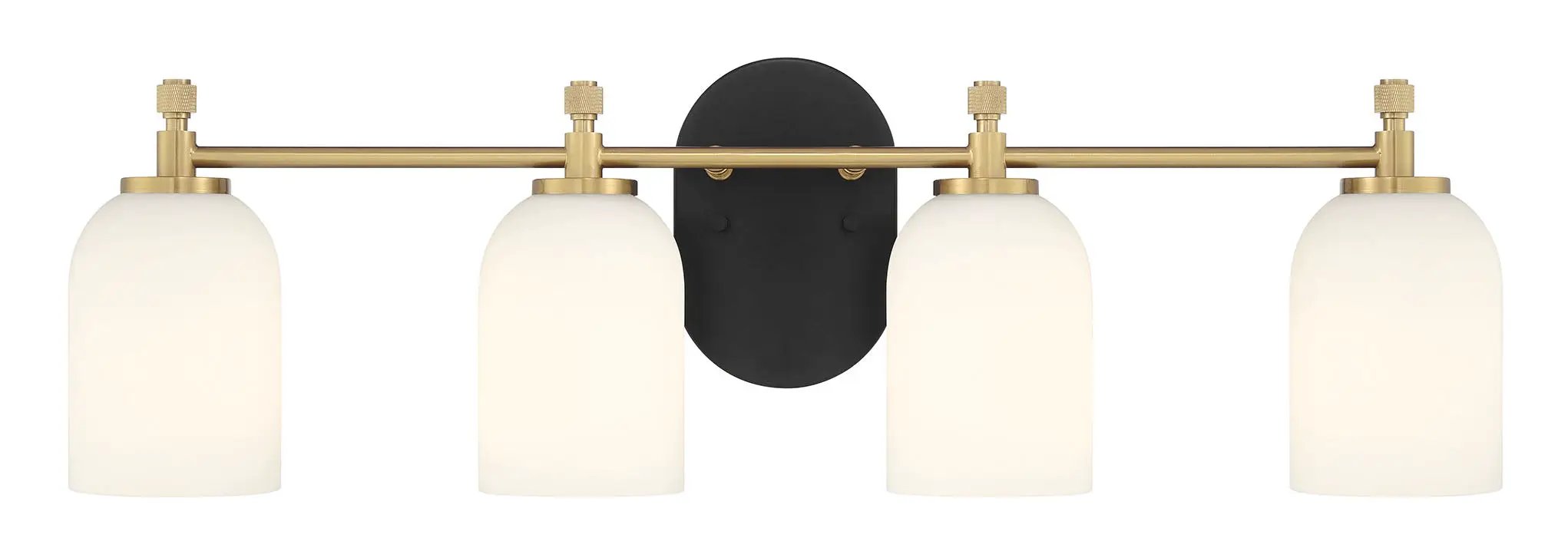 flat black/satin brass wall sconces