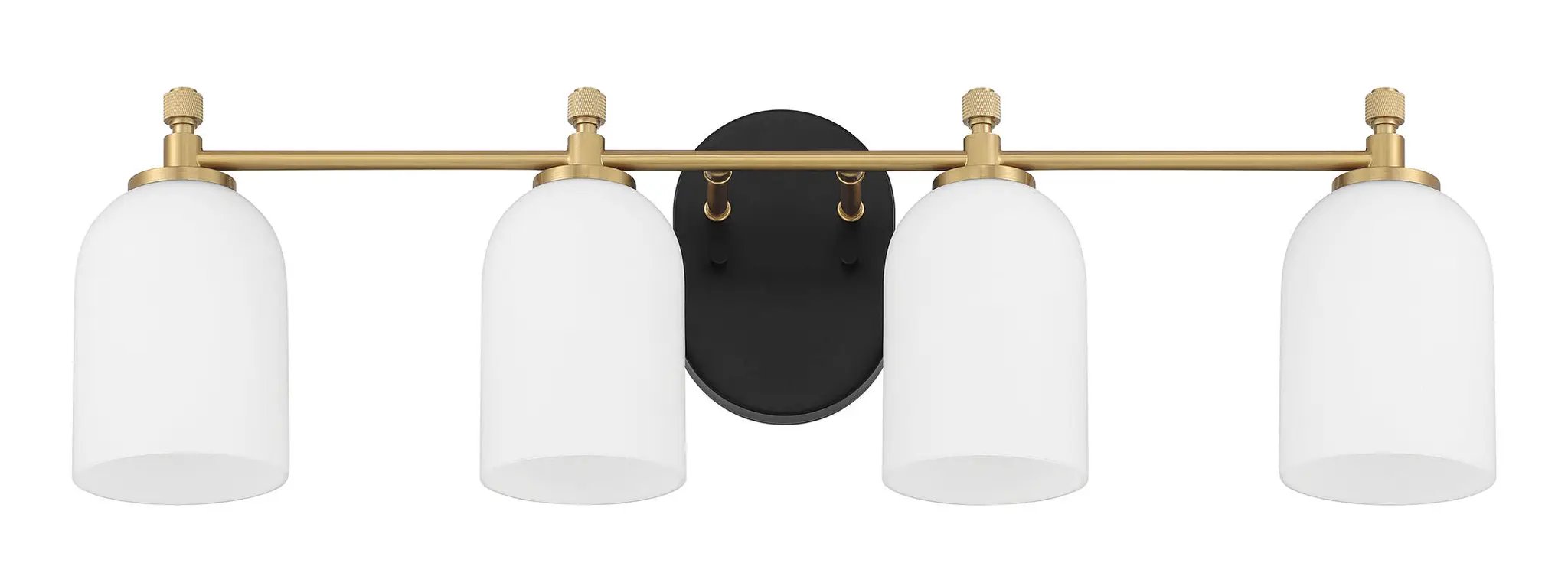 flat black/satin brass wall sconces