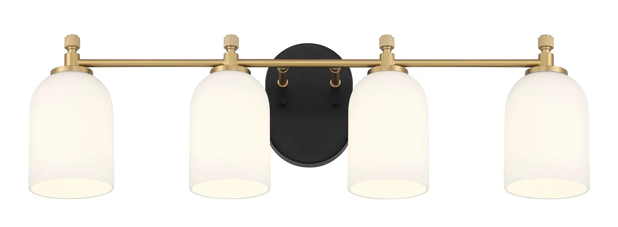 flat black/satin brass wall sconces