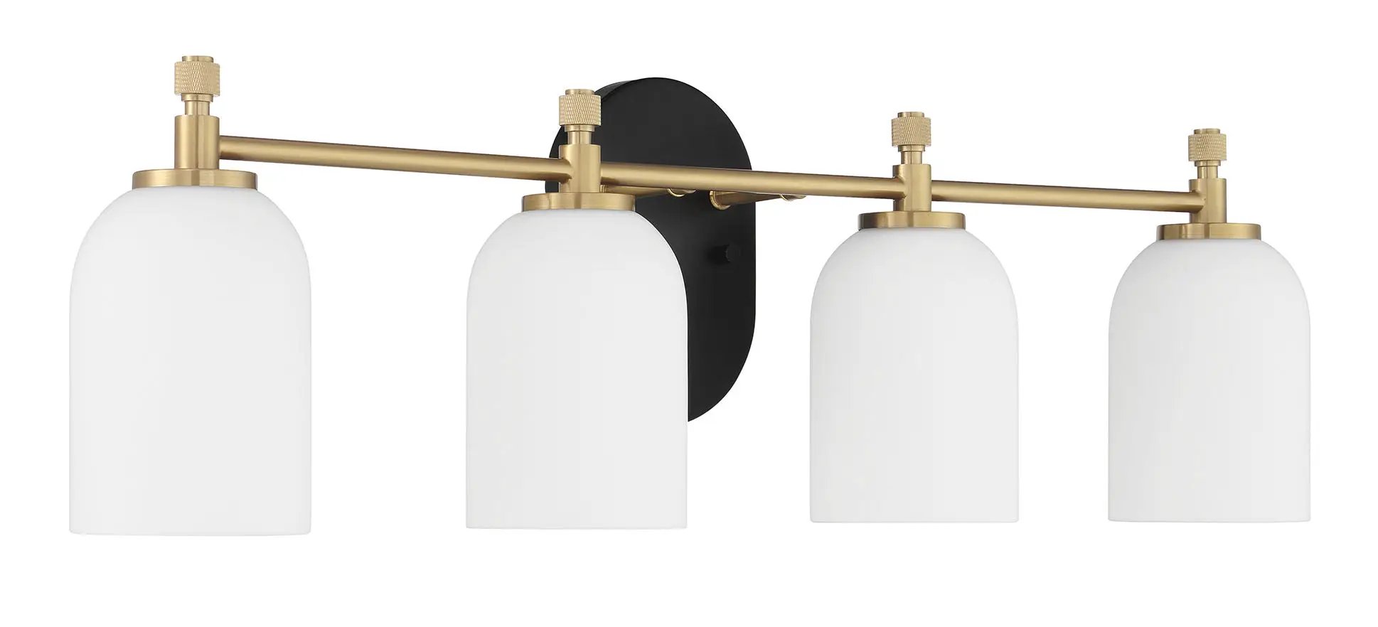 flat black/satin brass wall sconces
