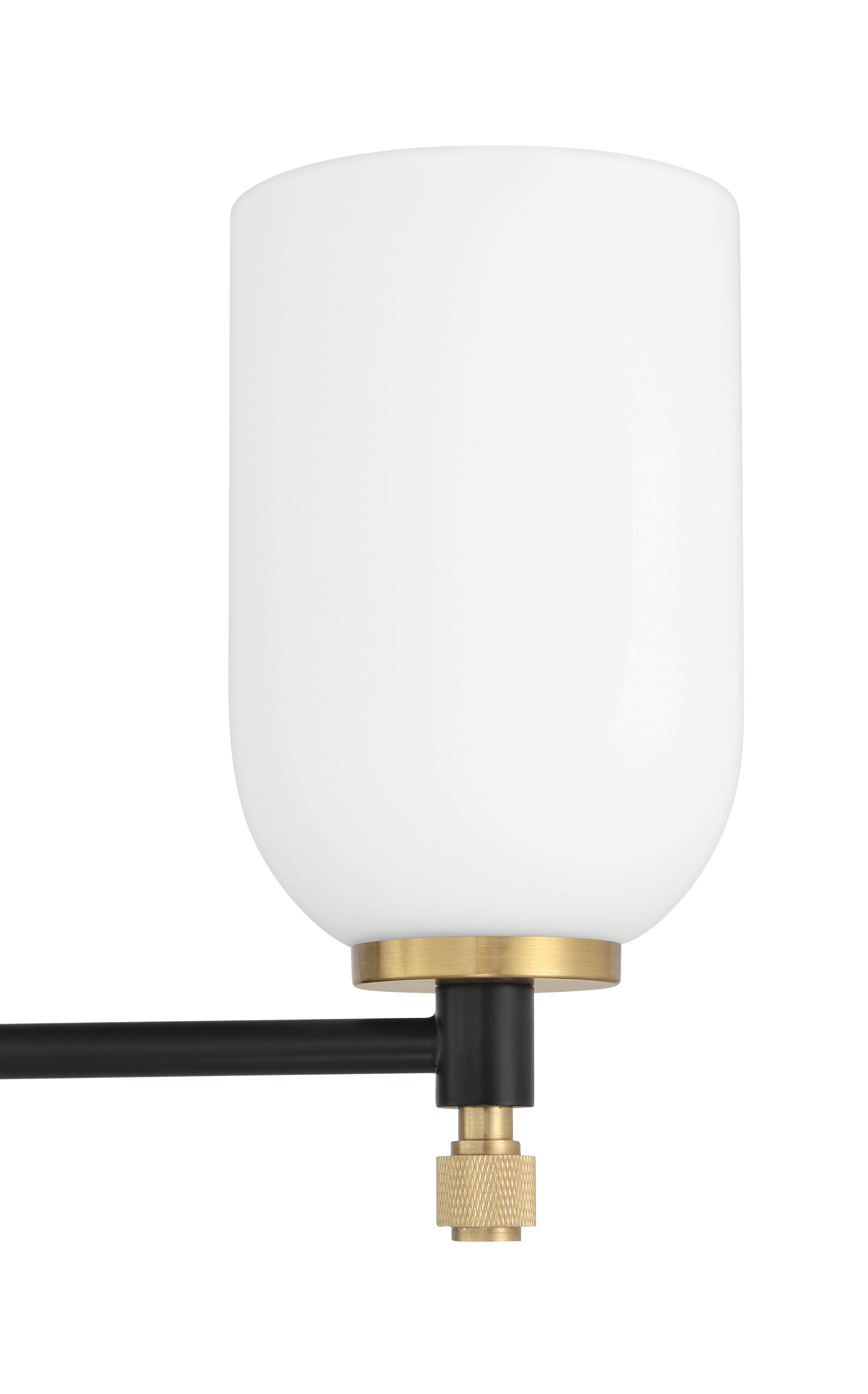 flat black/satin brass chandeliers