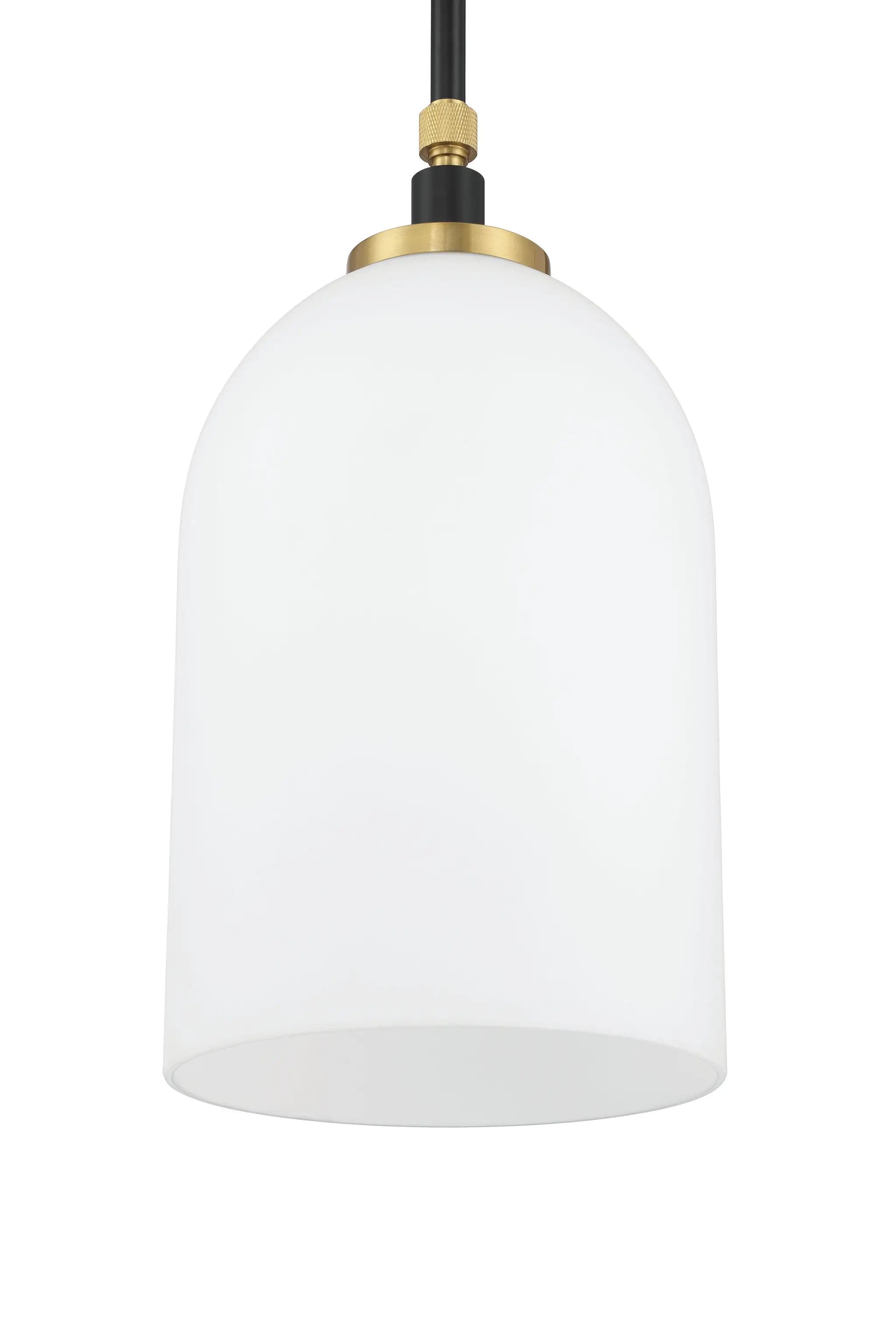 flat black/satin brass pendants