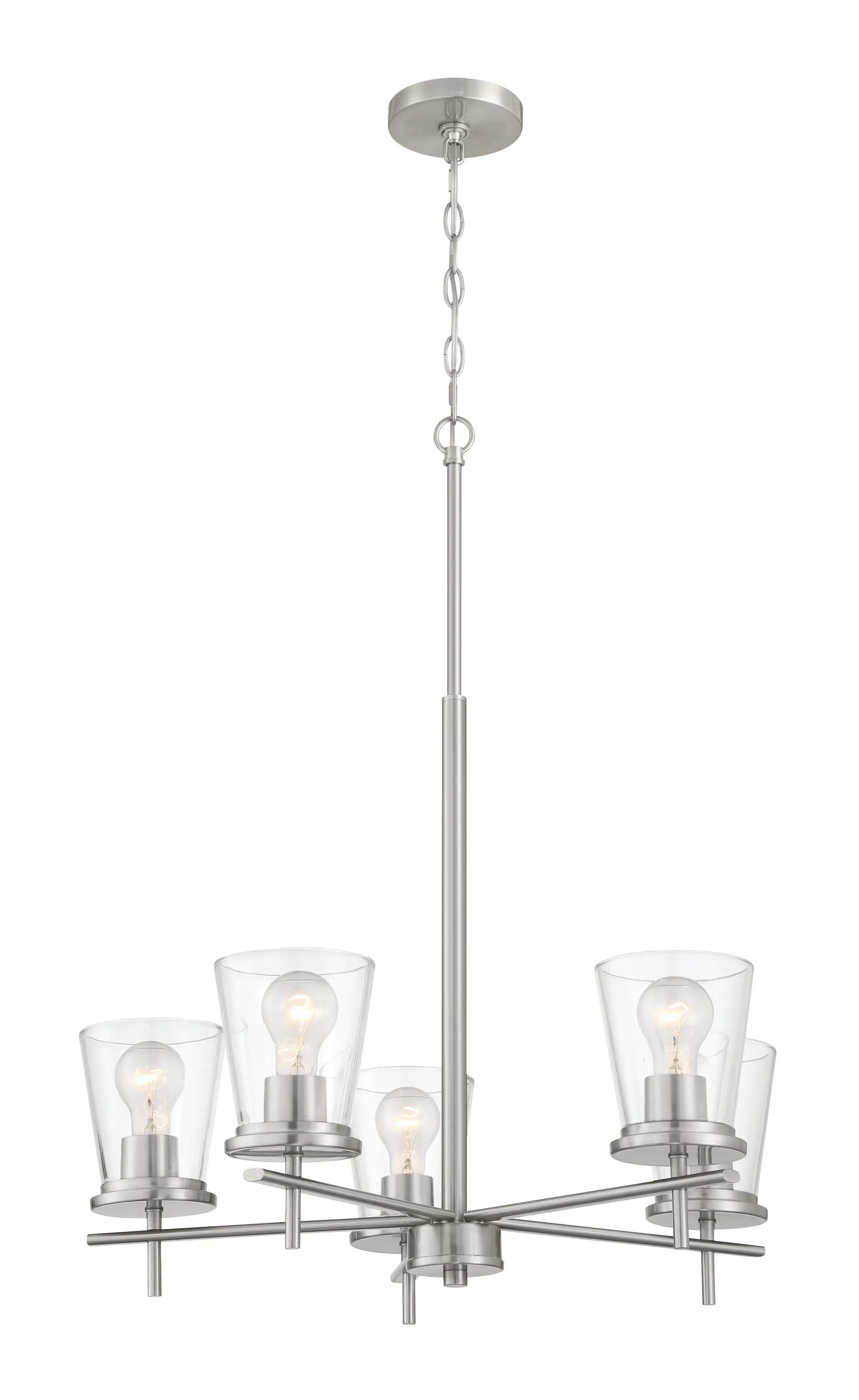 brushed polished nickel chandeliers