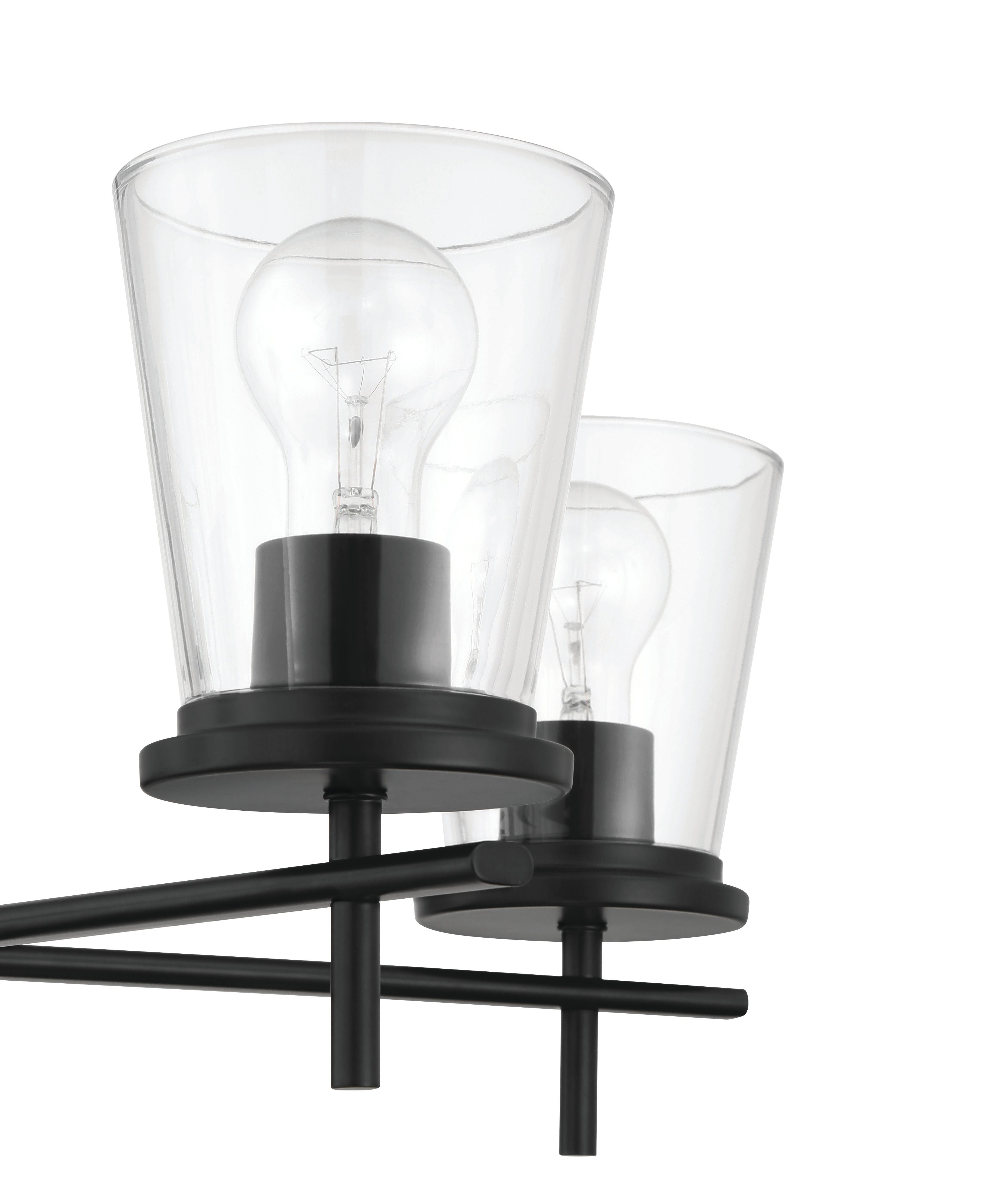 flat black chandeliers