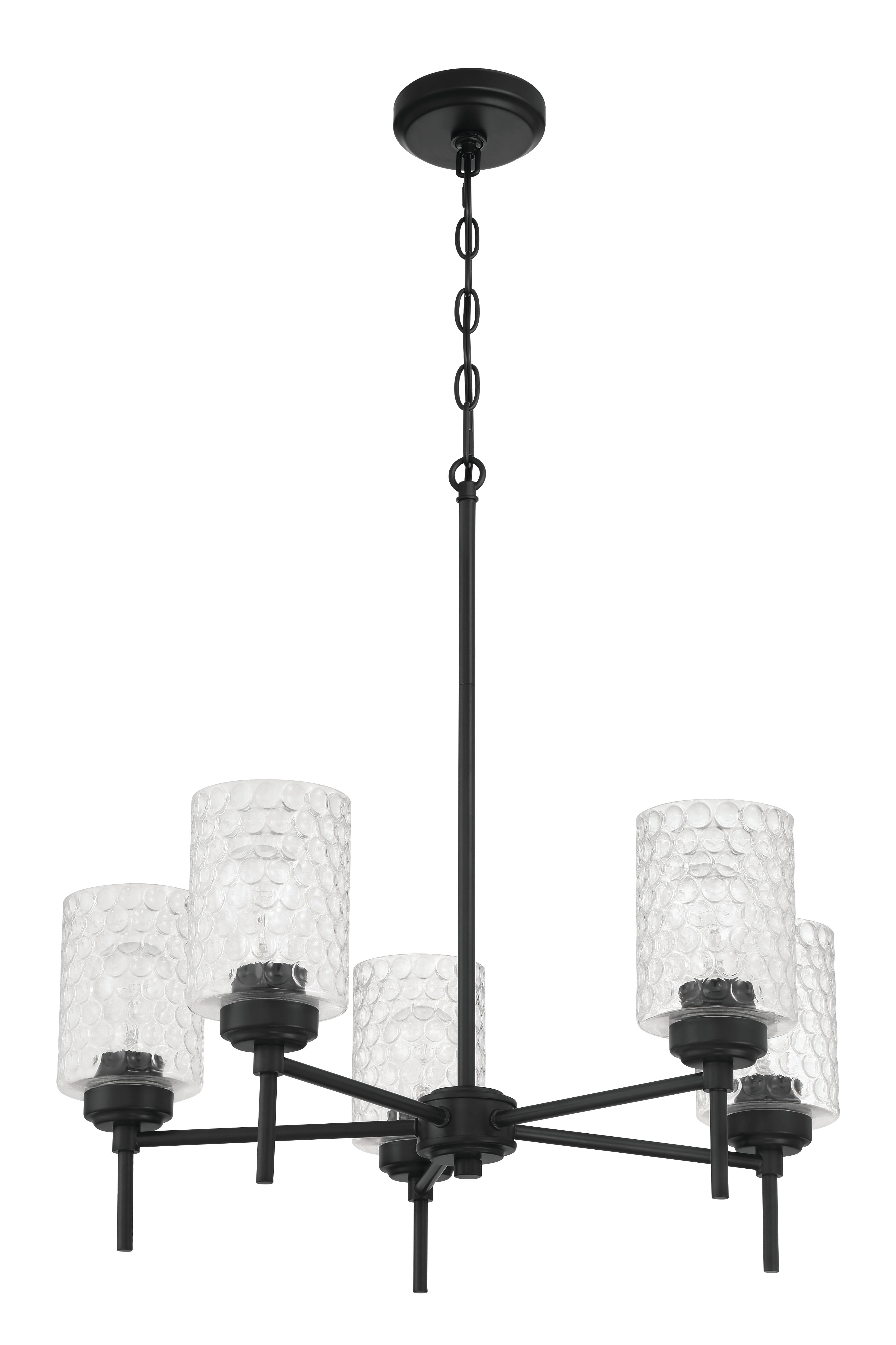 flat black chandeliers