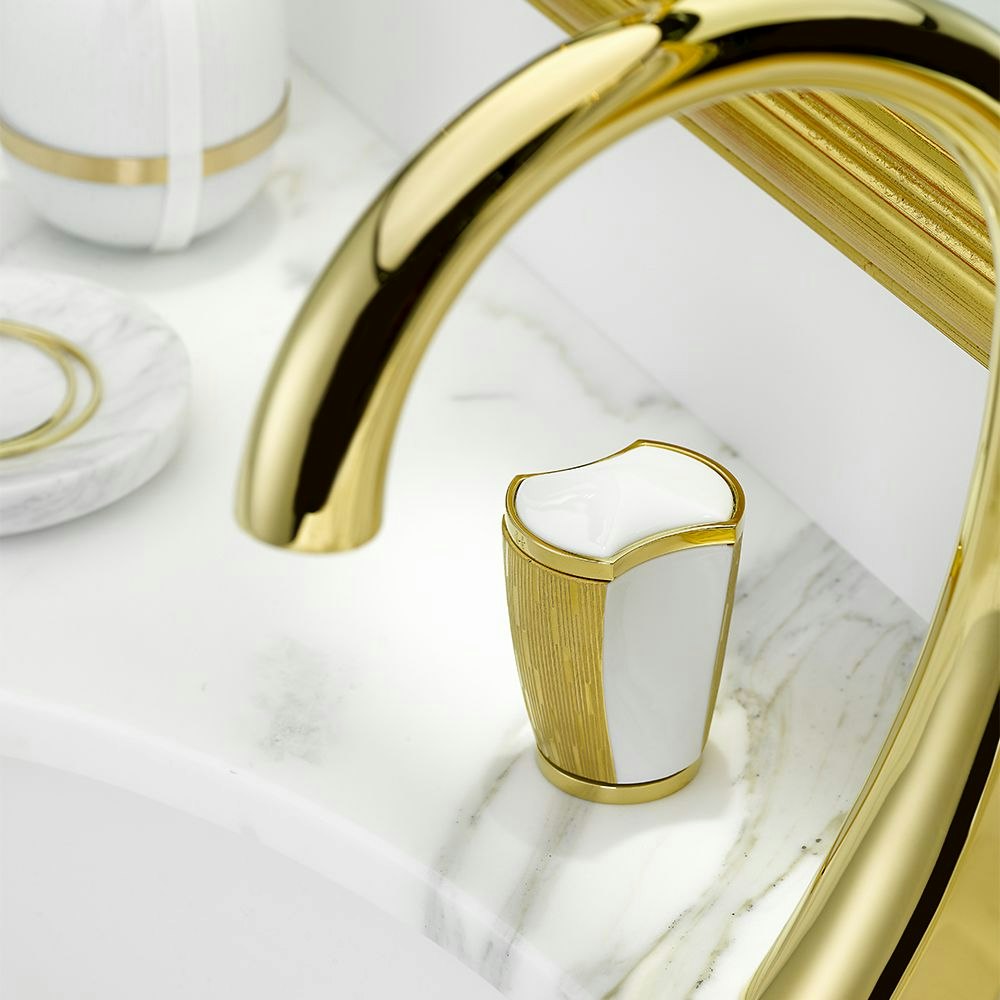gold polished faucet