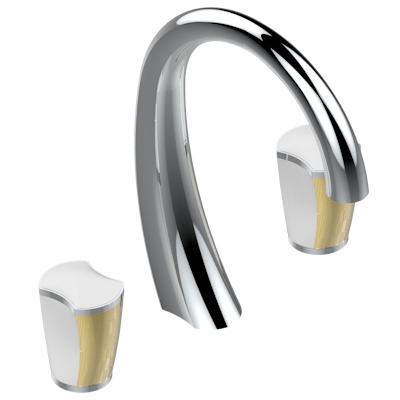 chrome polished faucet