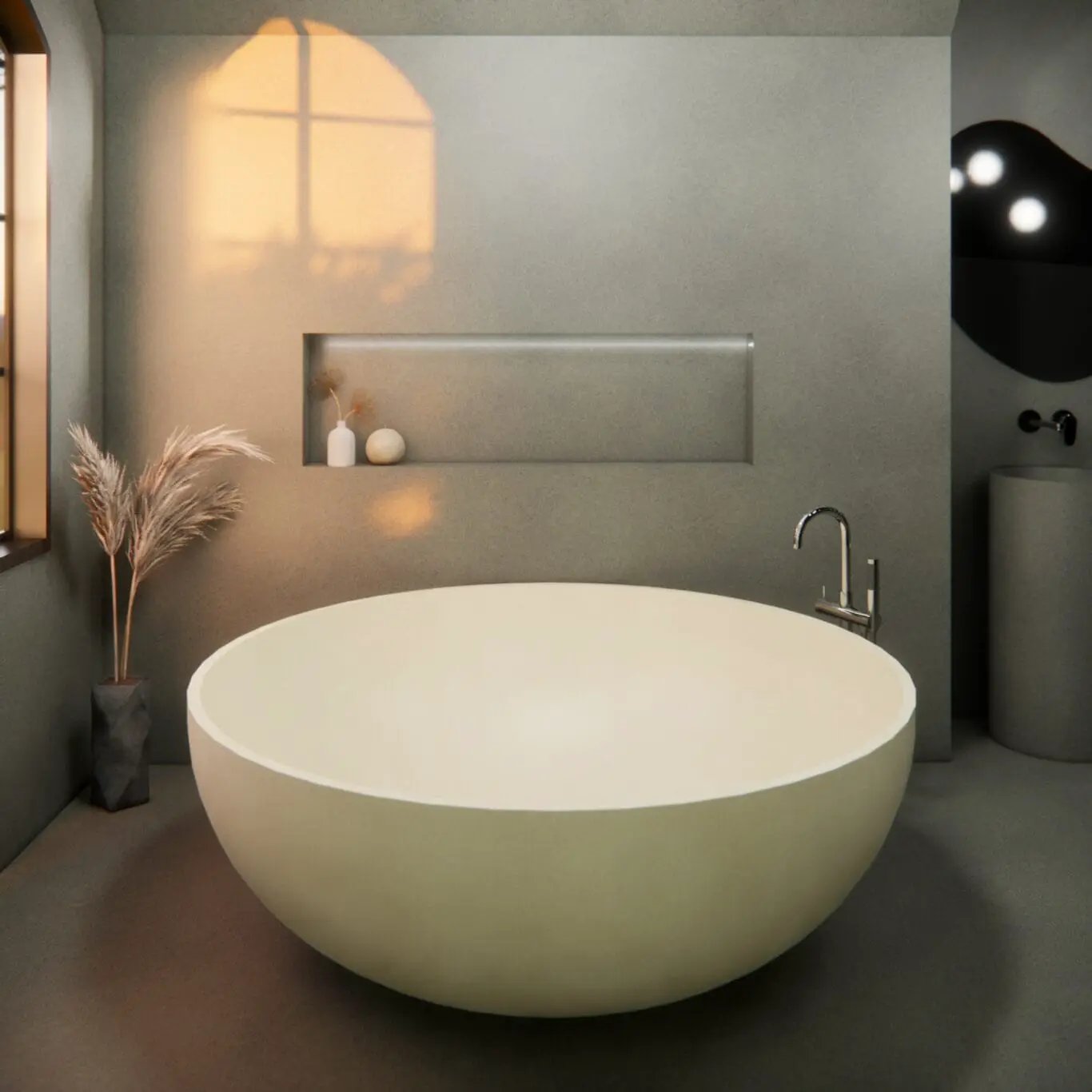 Balux Kopa 65 Concrete Freestanding Bathtub by Balux