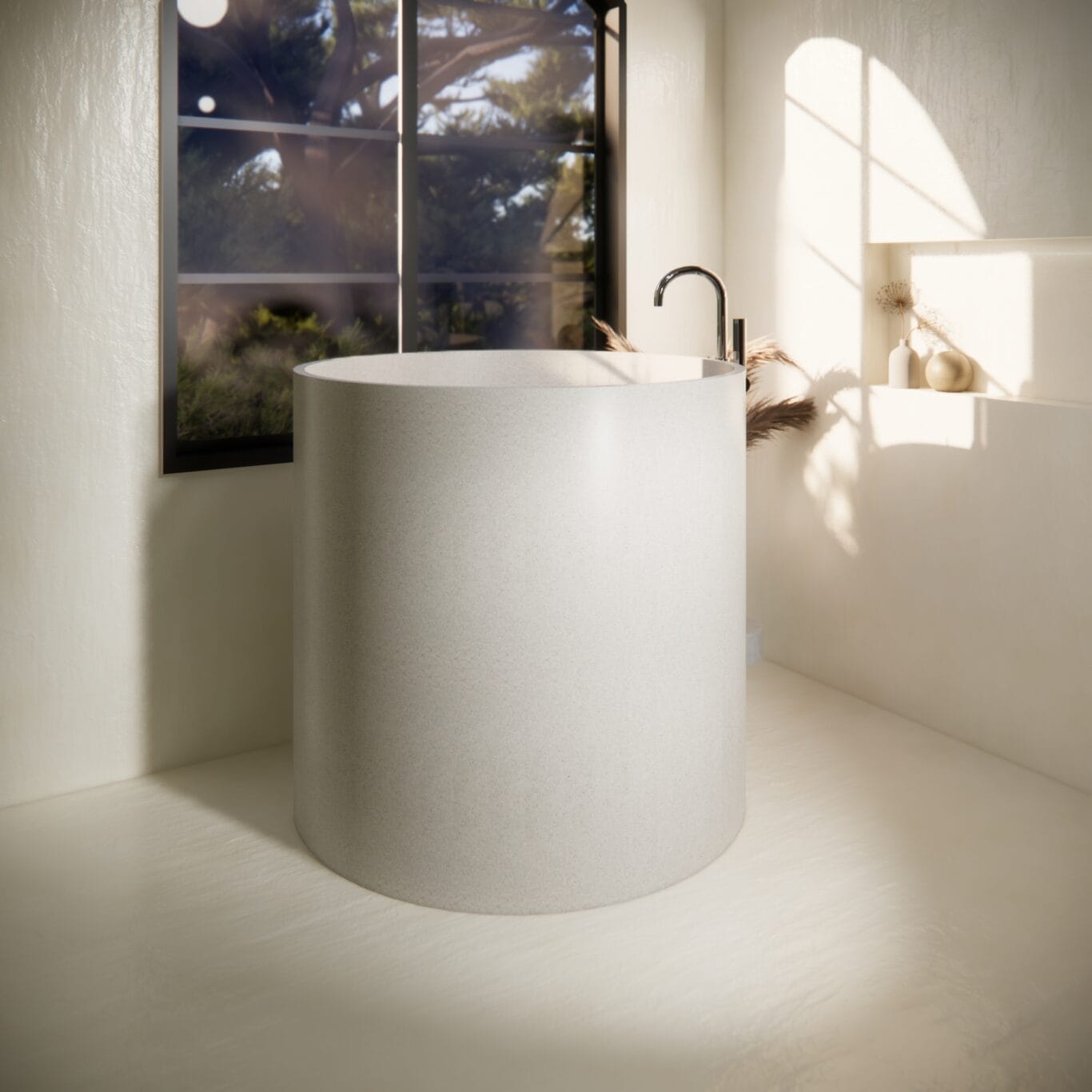 Balux Saka Concrete Freestanding Bathtub