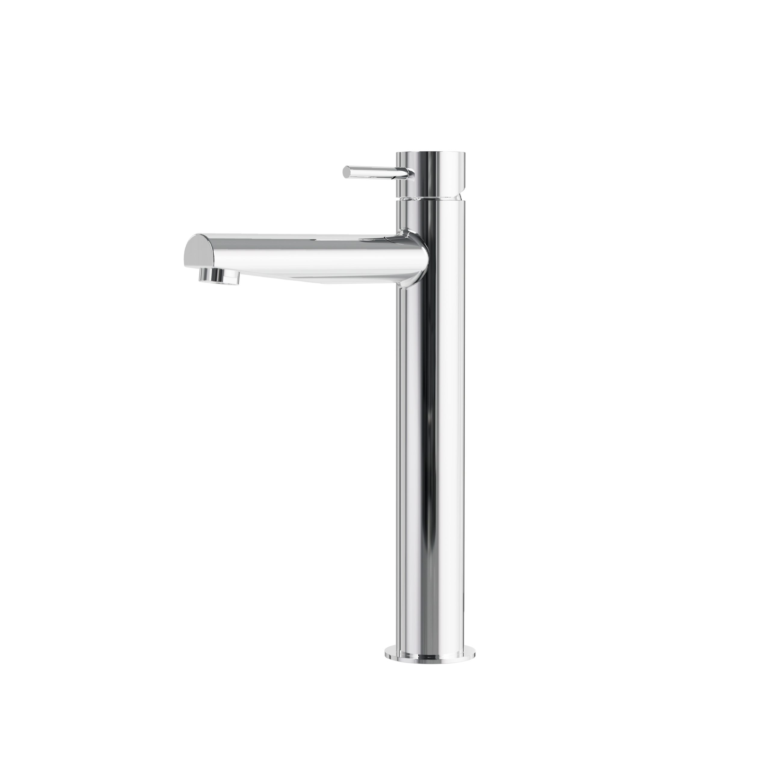 polished chrome bathroom faucet
