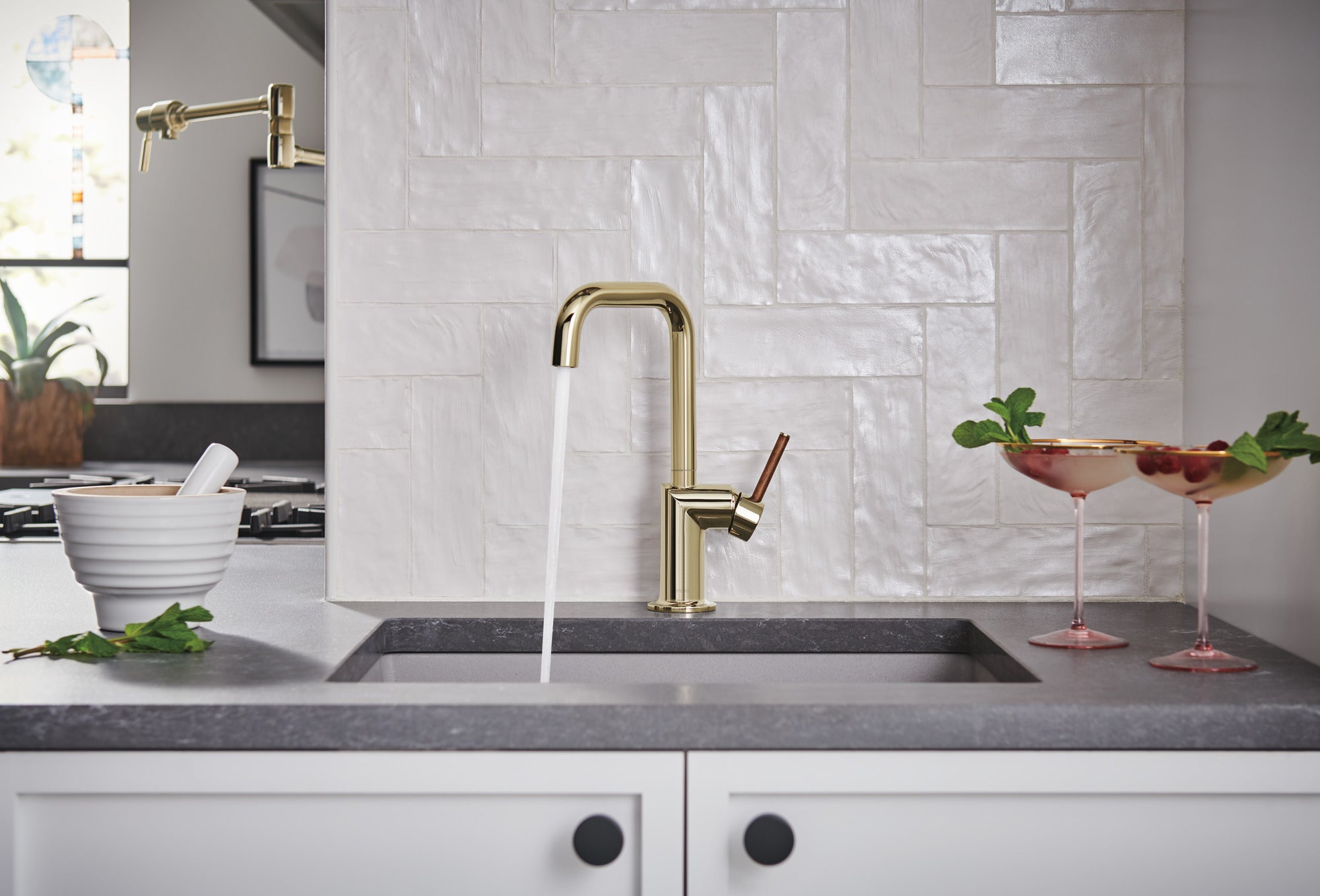 polished nickel bar faucet