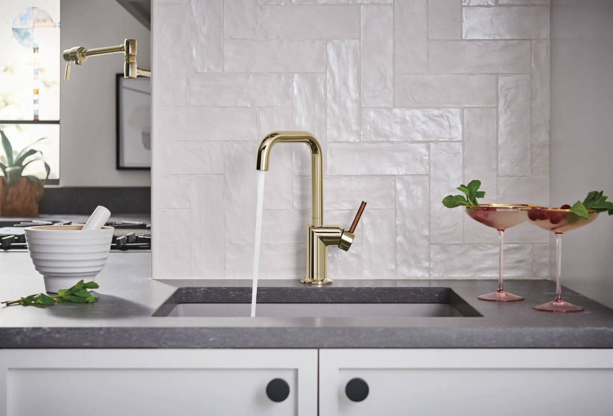 polished nickel bar faucet