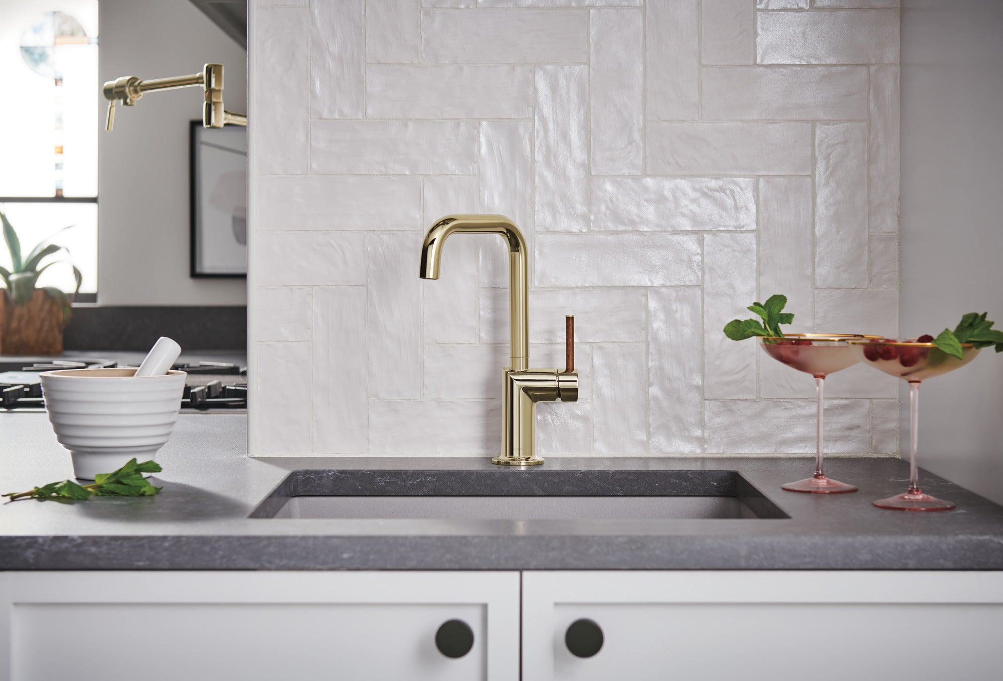 polished nickel bar faucet