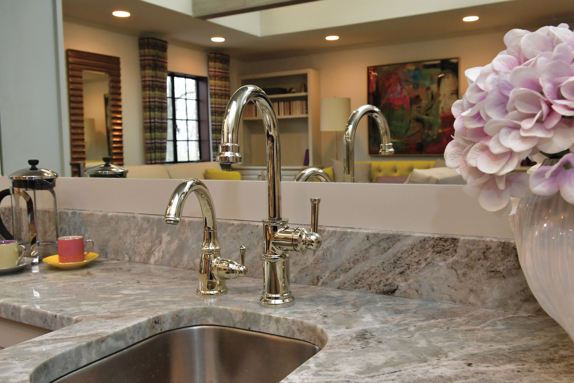 polished nikel bar faucet