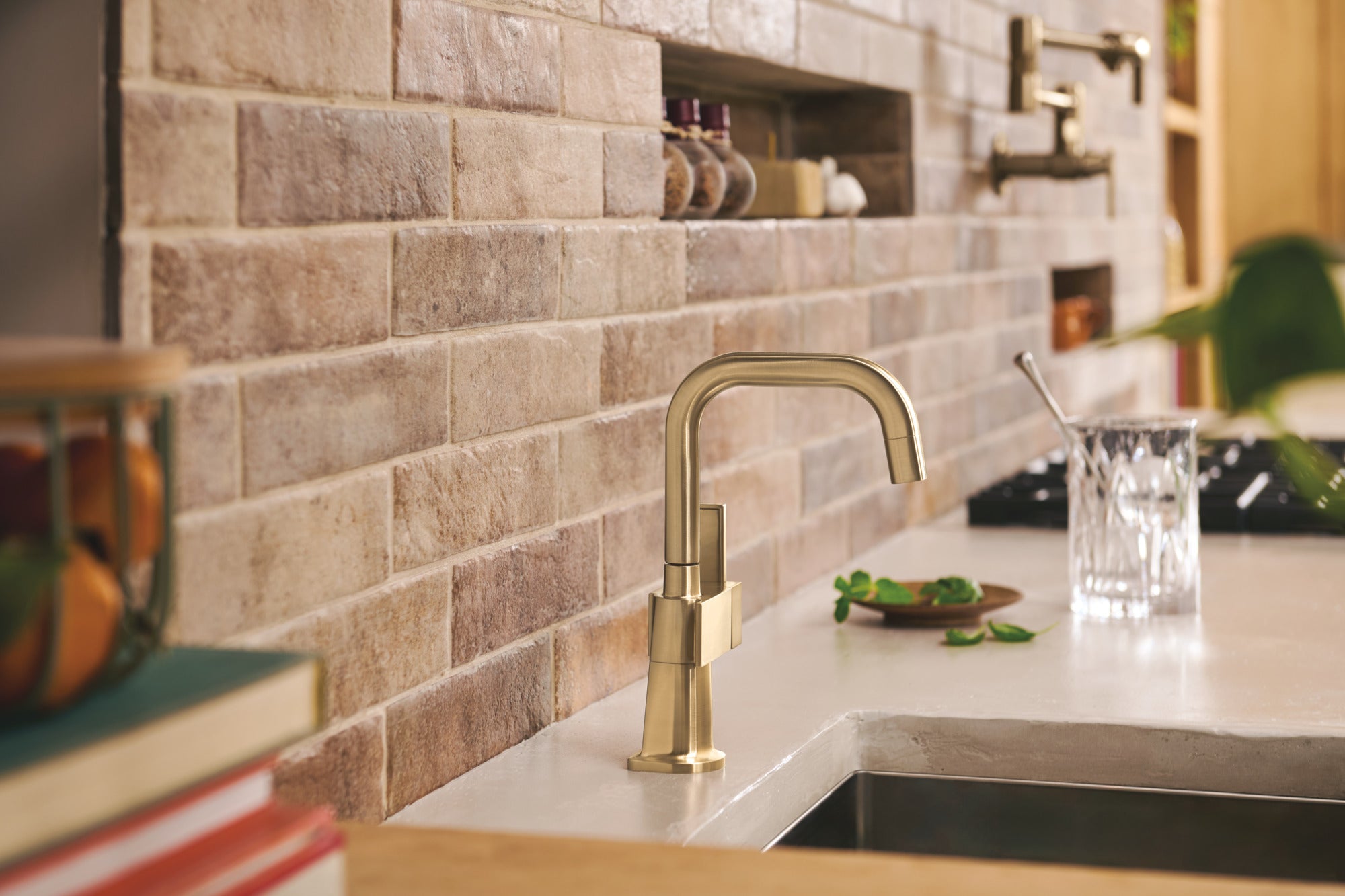 luxe gold kitchen faucet