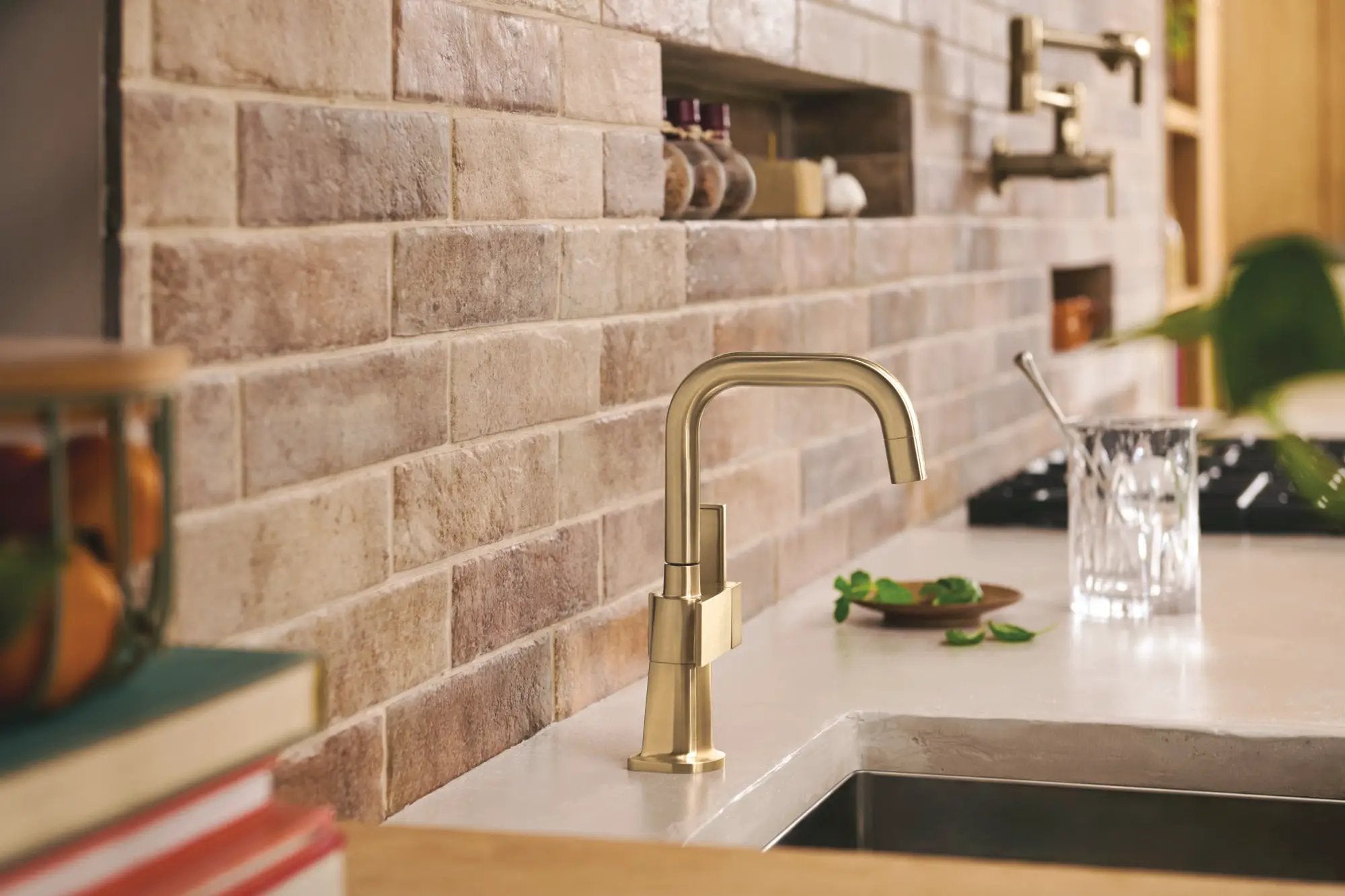 luxe gold kitchen faucet