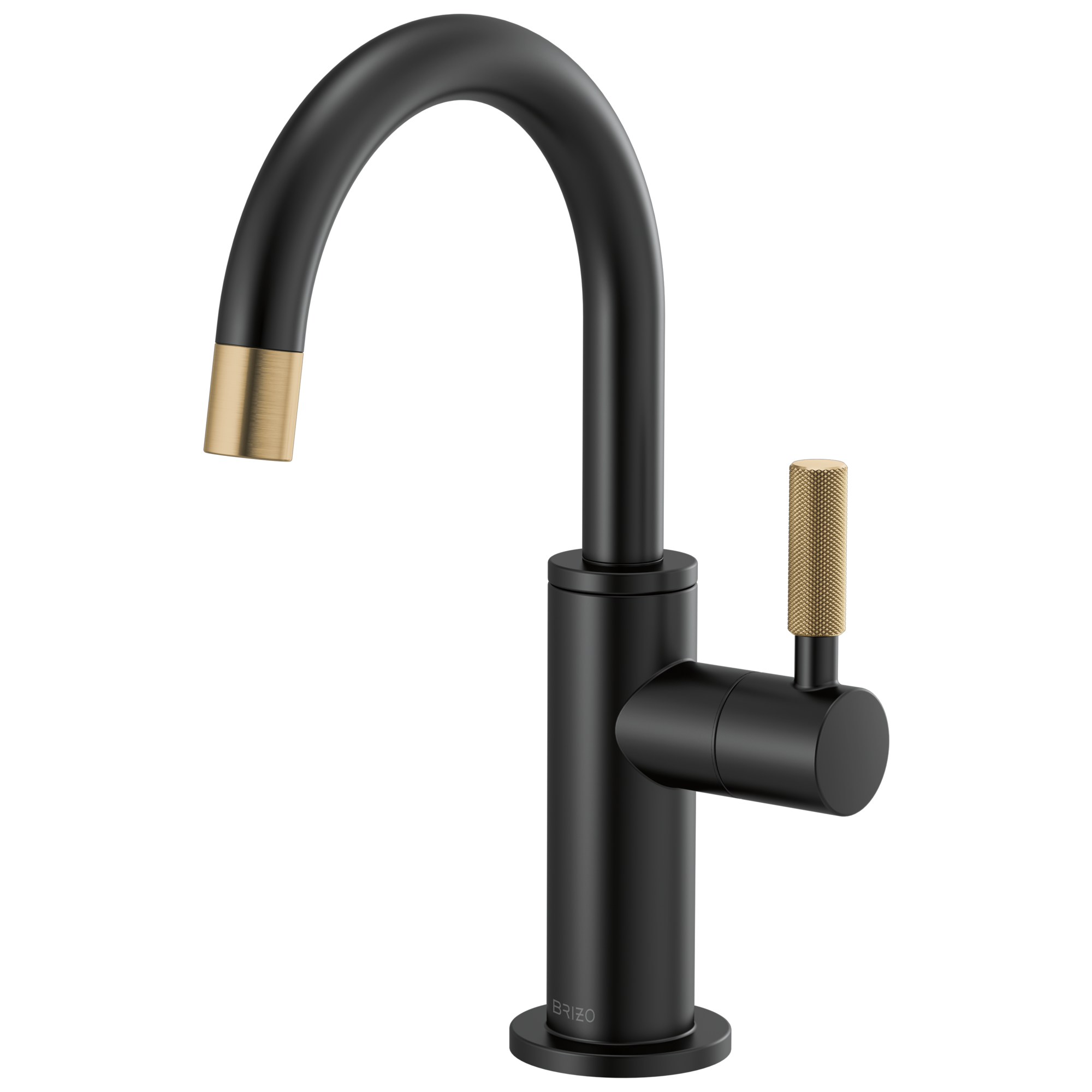 matte black / luxe gold beverage faucet