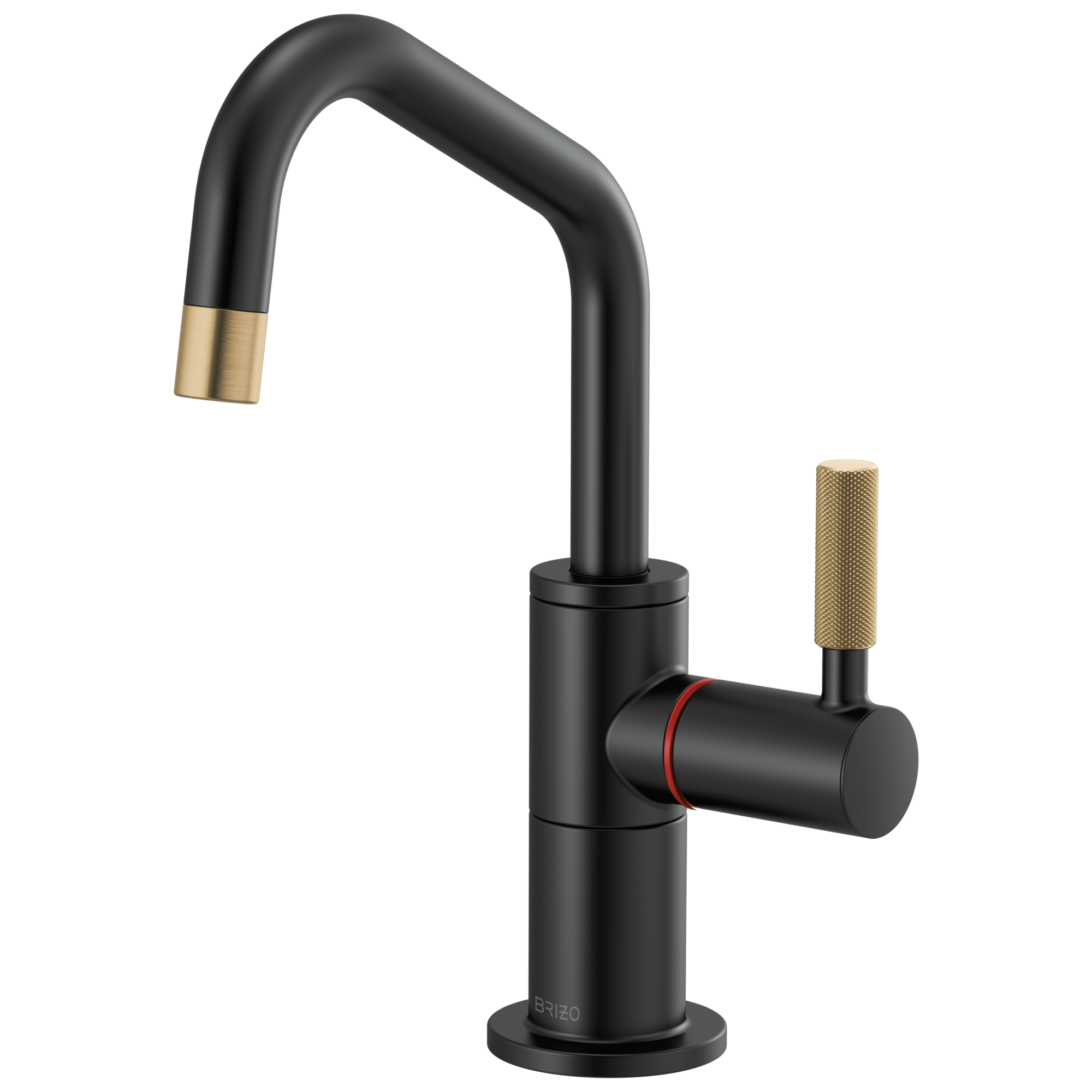 matte black/luxe gold beverage faucet