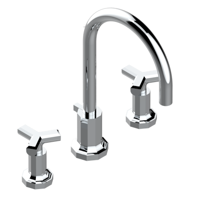 chrome polished faucet