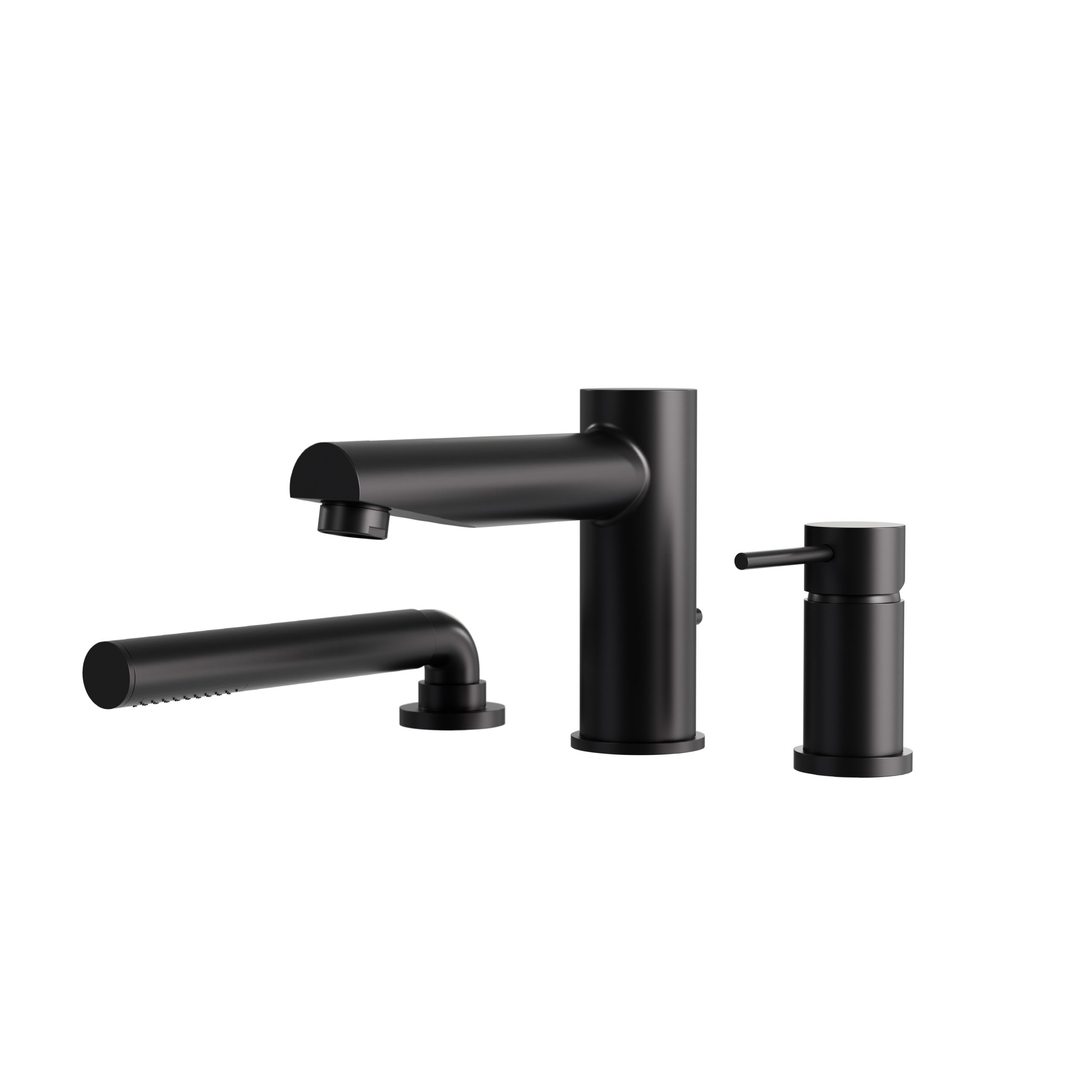 Aquabrass Volare 3 Pcs Deck Tub Filler with Handshower