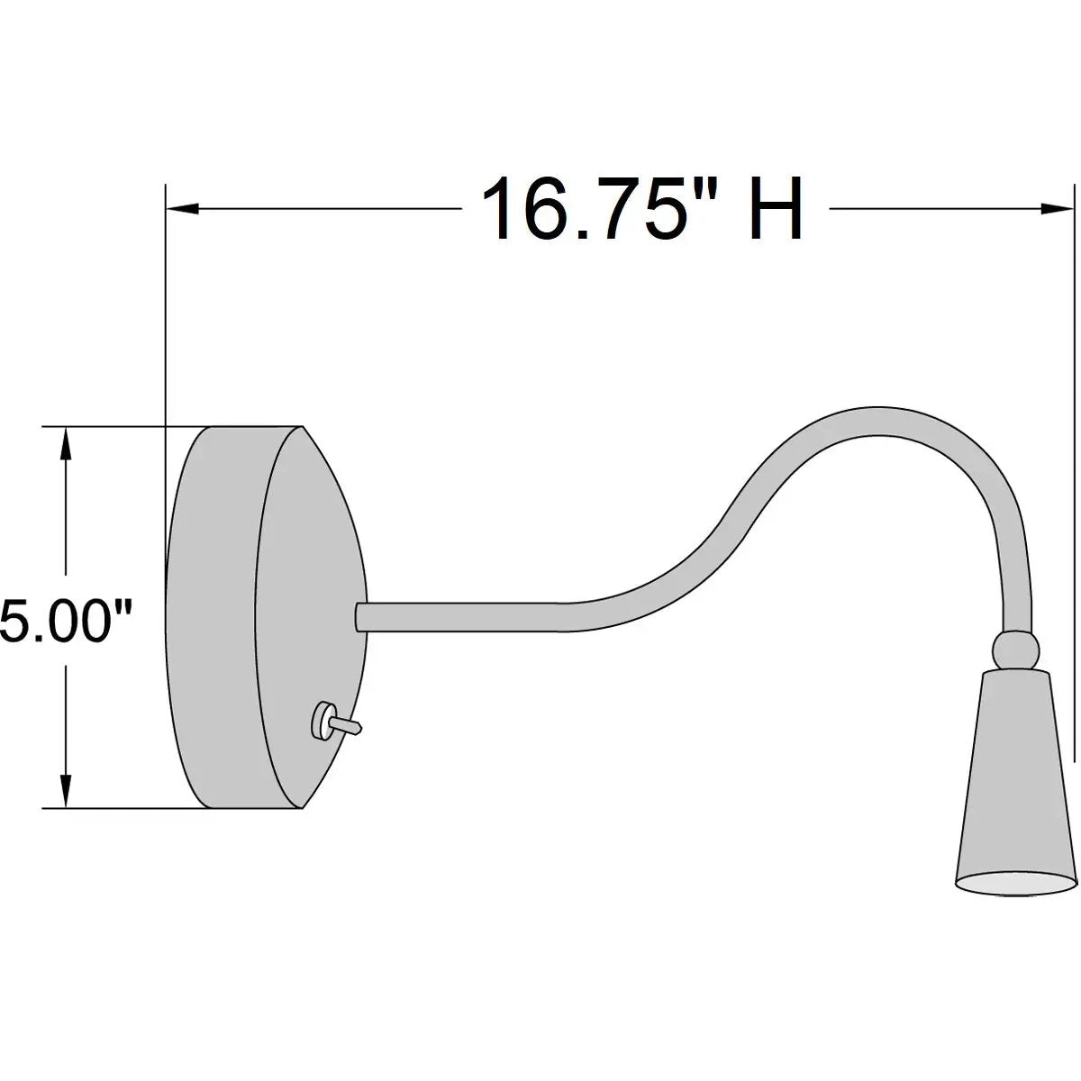bronze led wall reading light