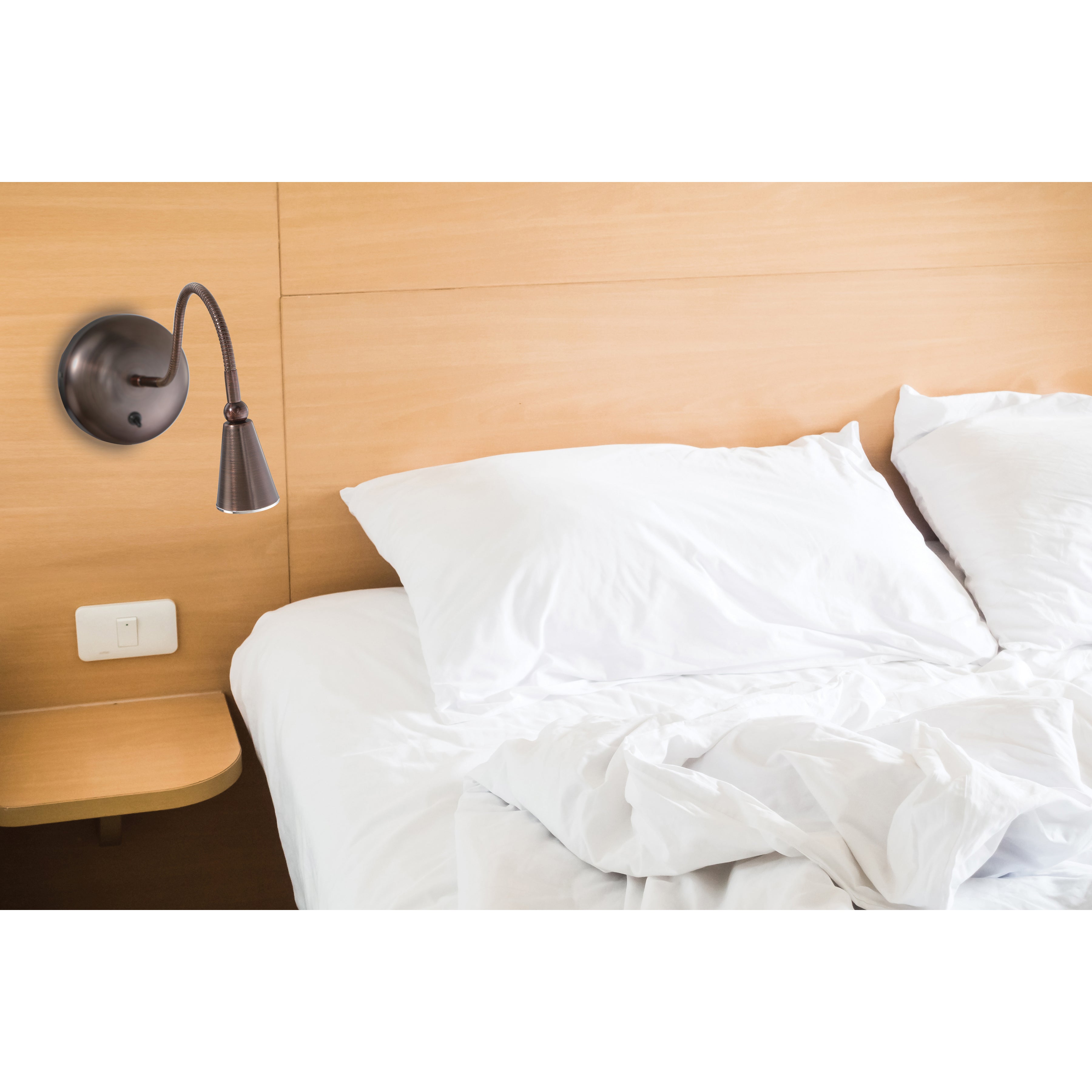 bronze led wall reading light