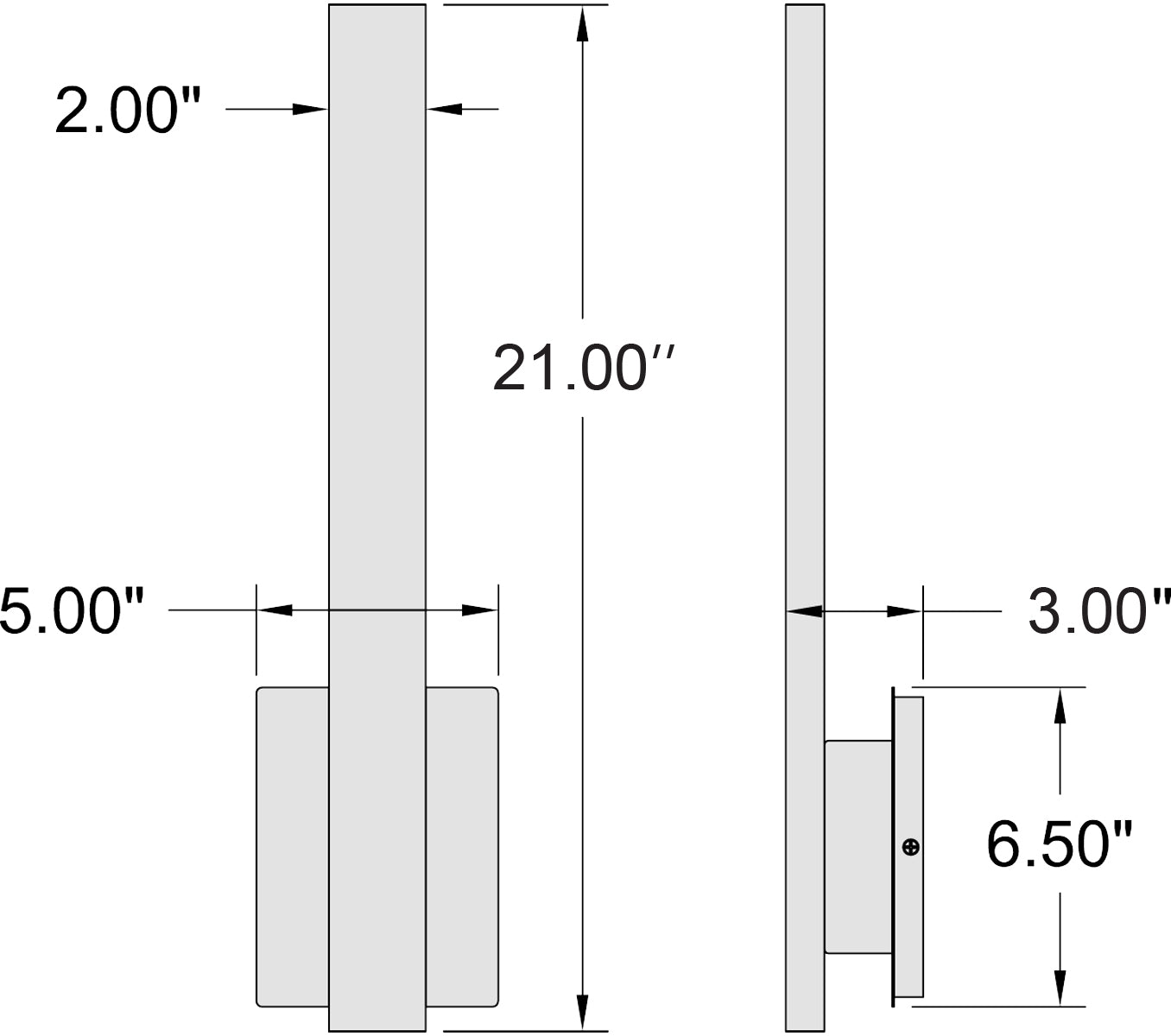 matte black led wall sconce