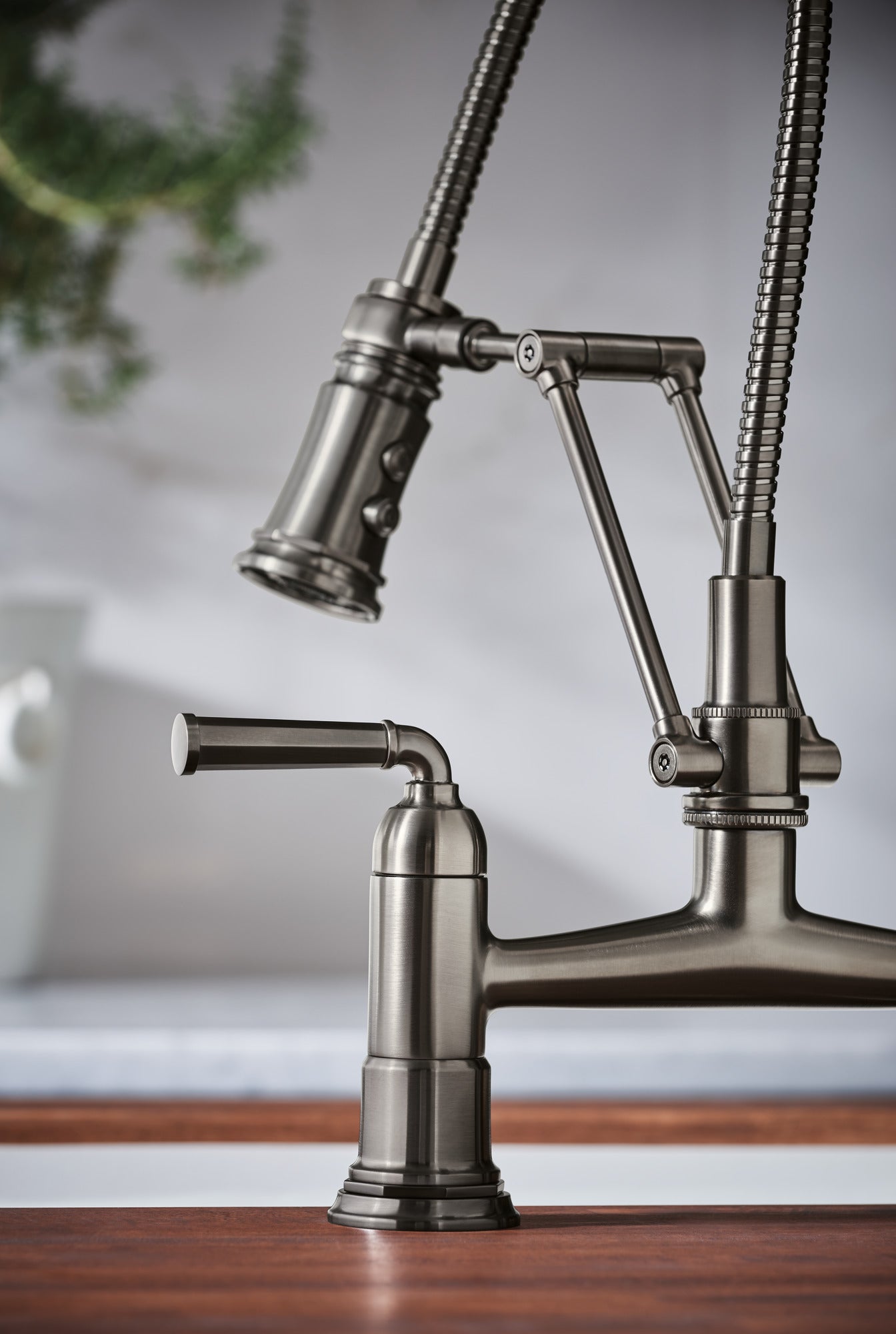 luxe steel bridge faucet