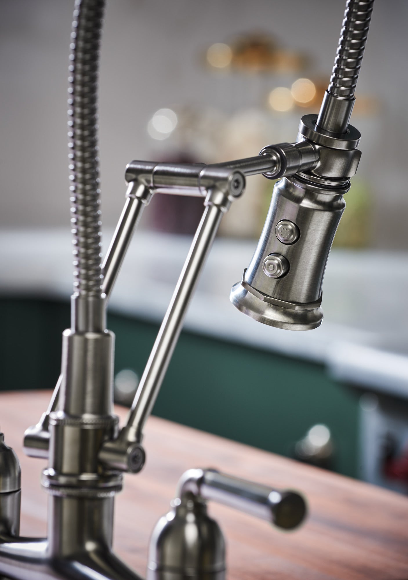 luxe steel bridge faucet