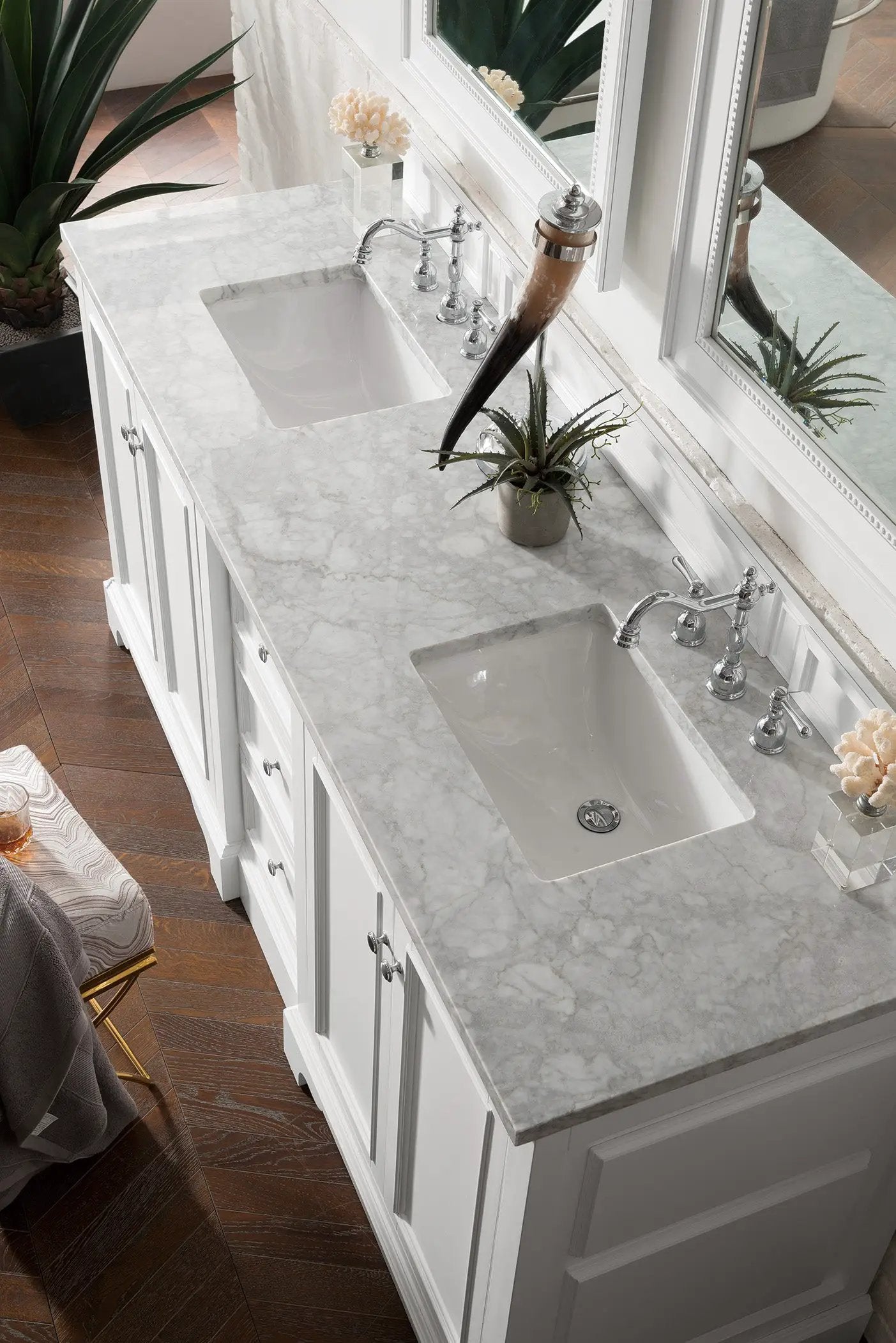 bright white vanity