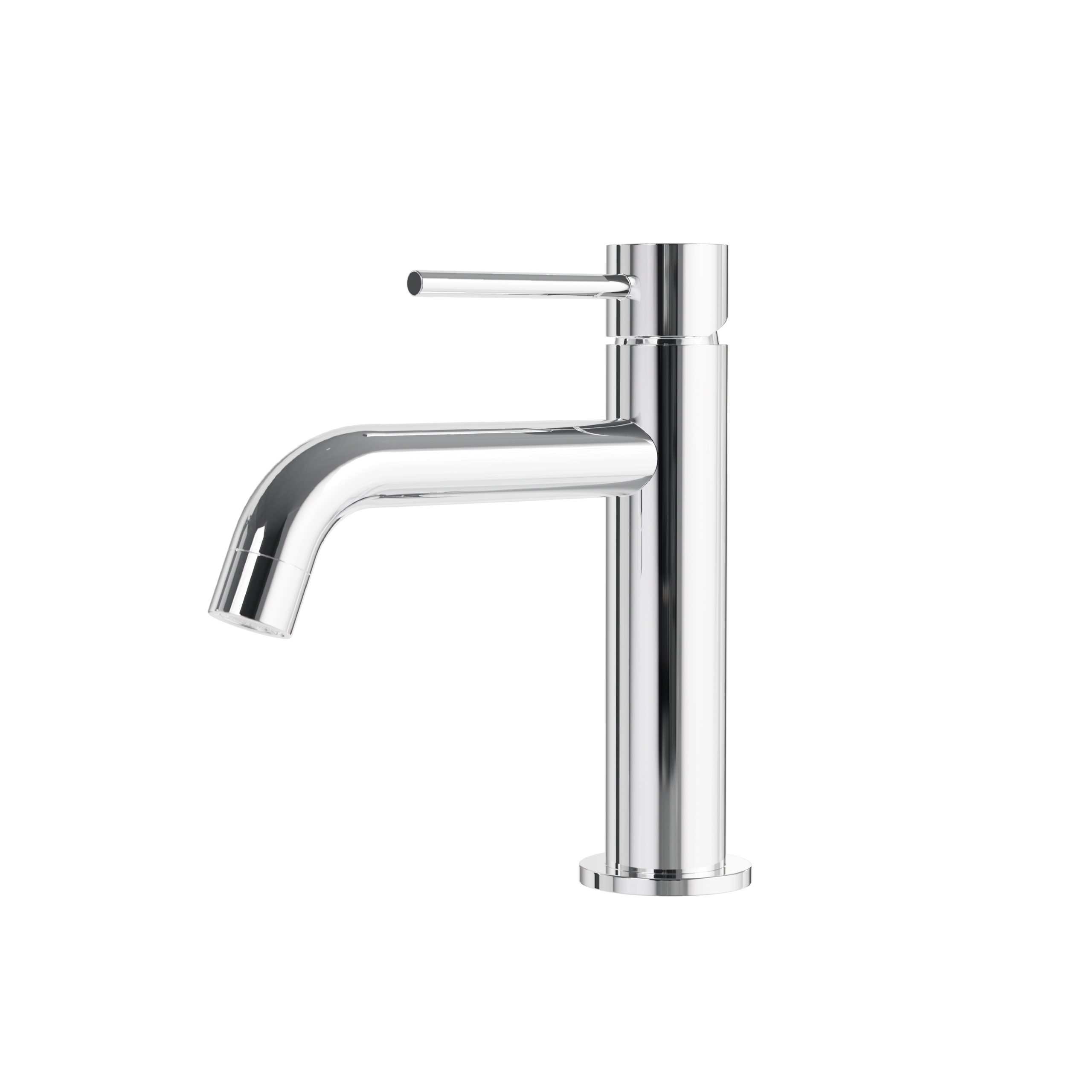polished chrome bathroom faucet