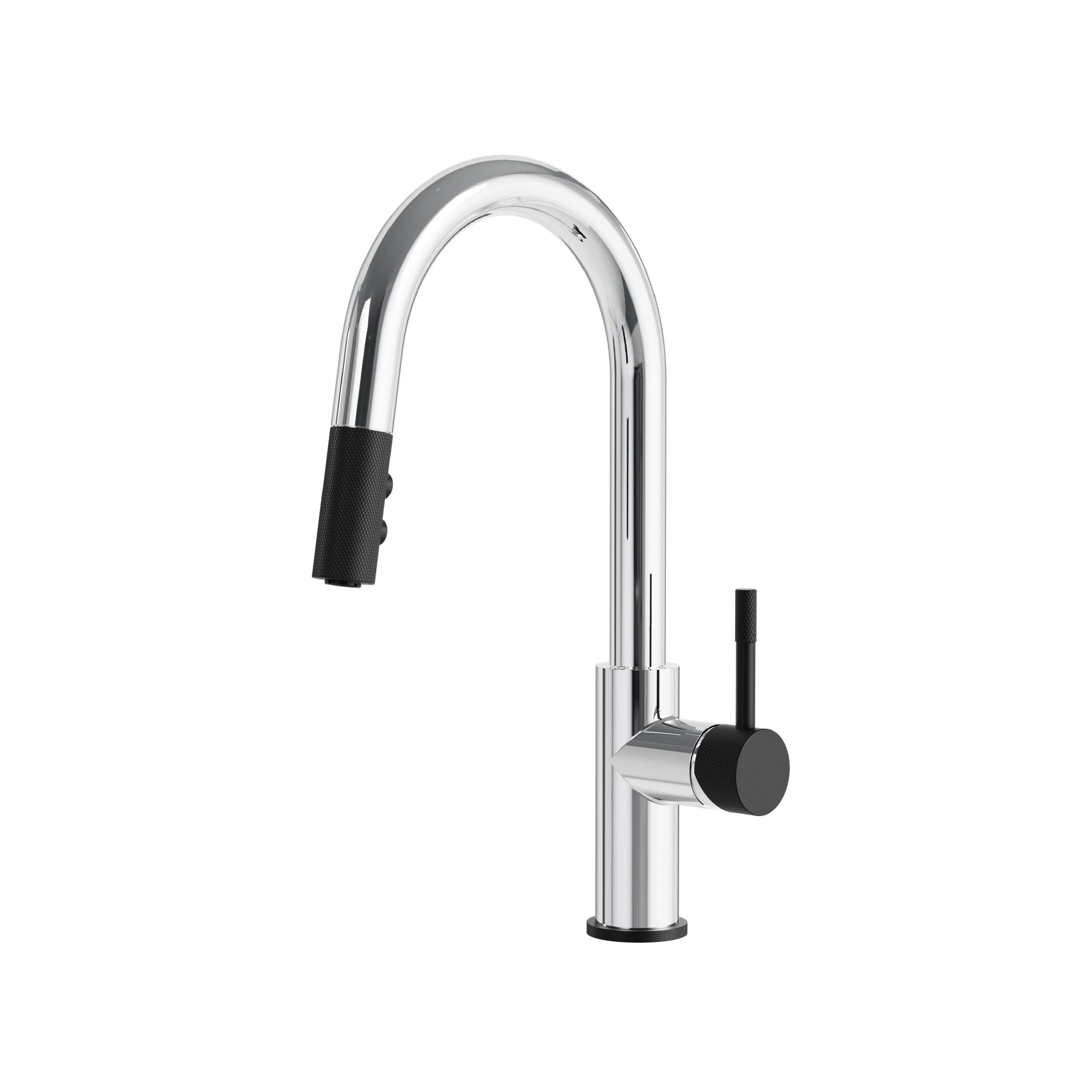 polished chrome kitchen faucet