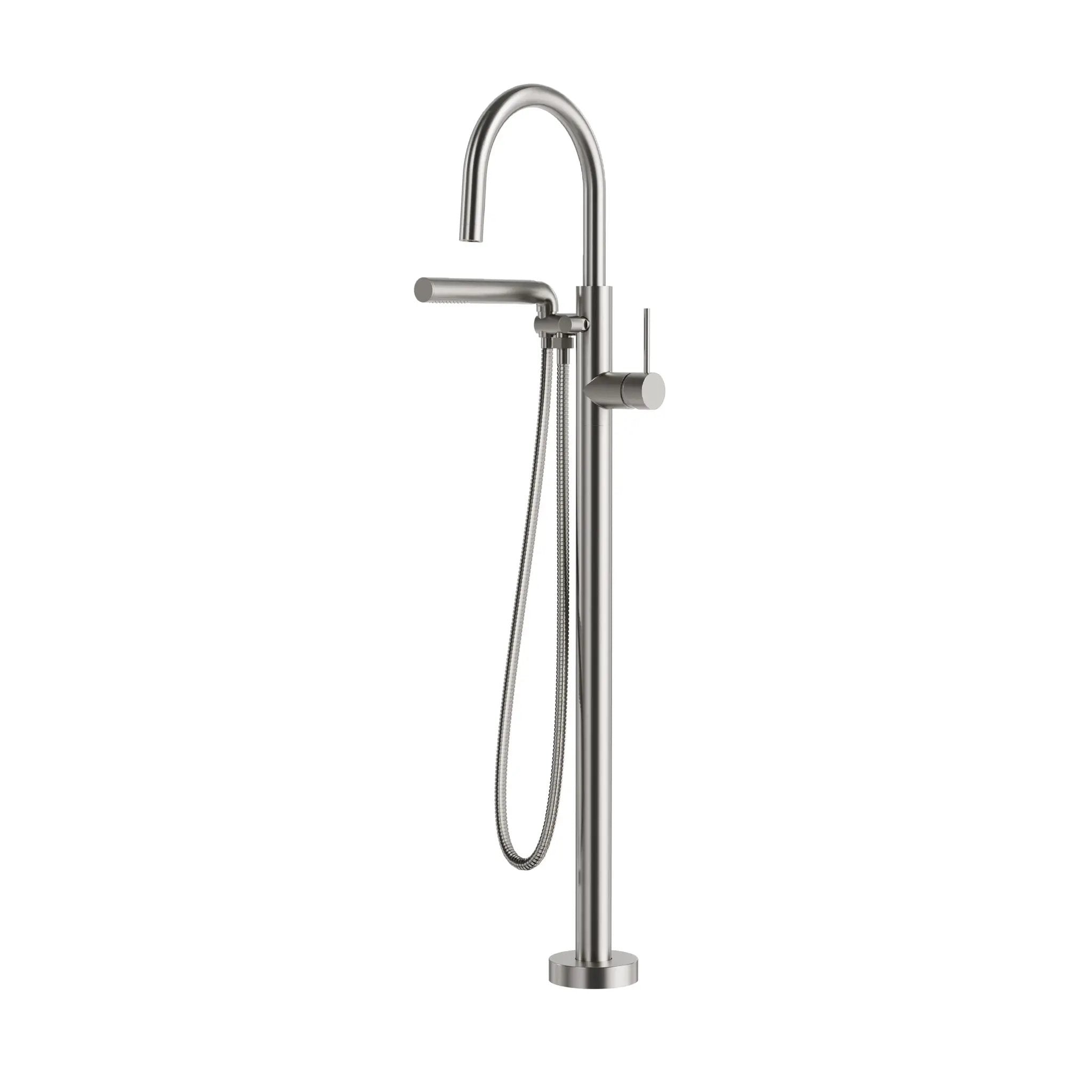 Aquabrass Umix Floor Tub Filler with Handshower by Aquabrass