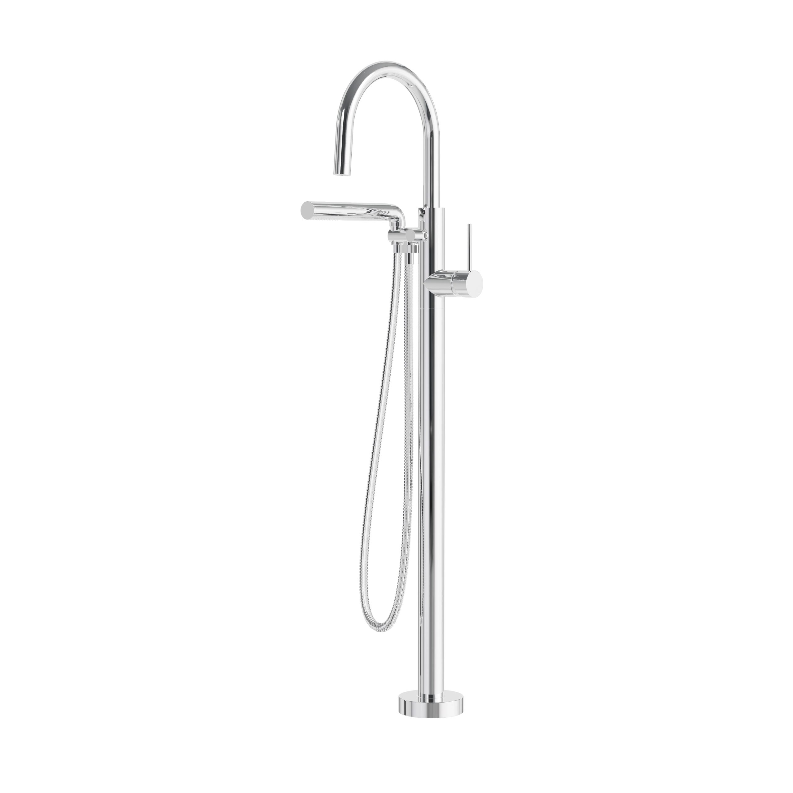 polished chrome tub filler