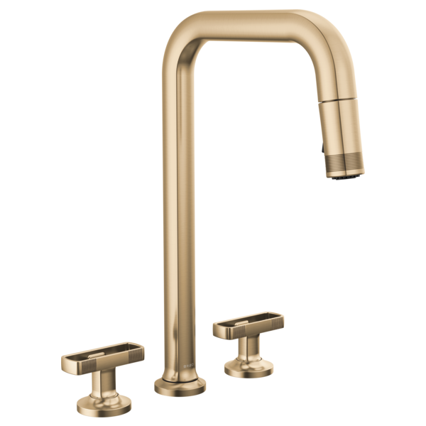 Brizo Kintsu Widespread Pull-Down Faucet with Square Spout - Less Handles