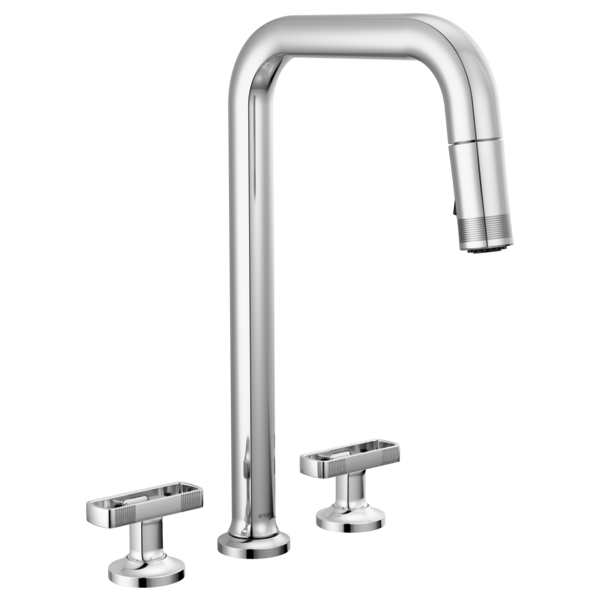 Brizo Kintsu Widespread Pull-Down Faucet with Square Spout - Less Handles