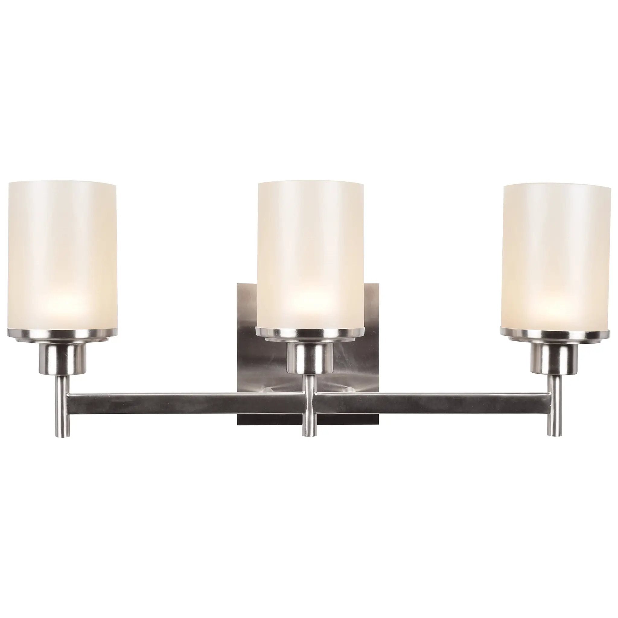 brushed steel 3 light led vanity