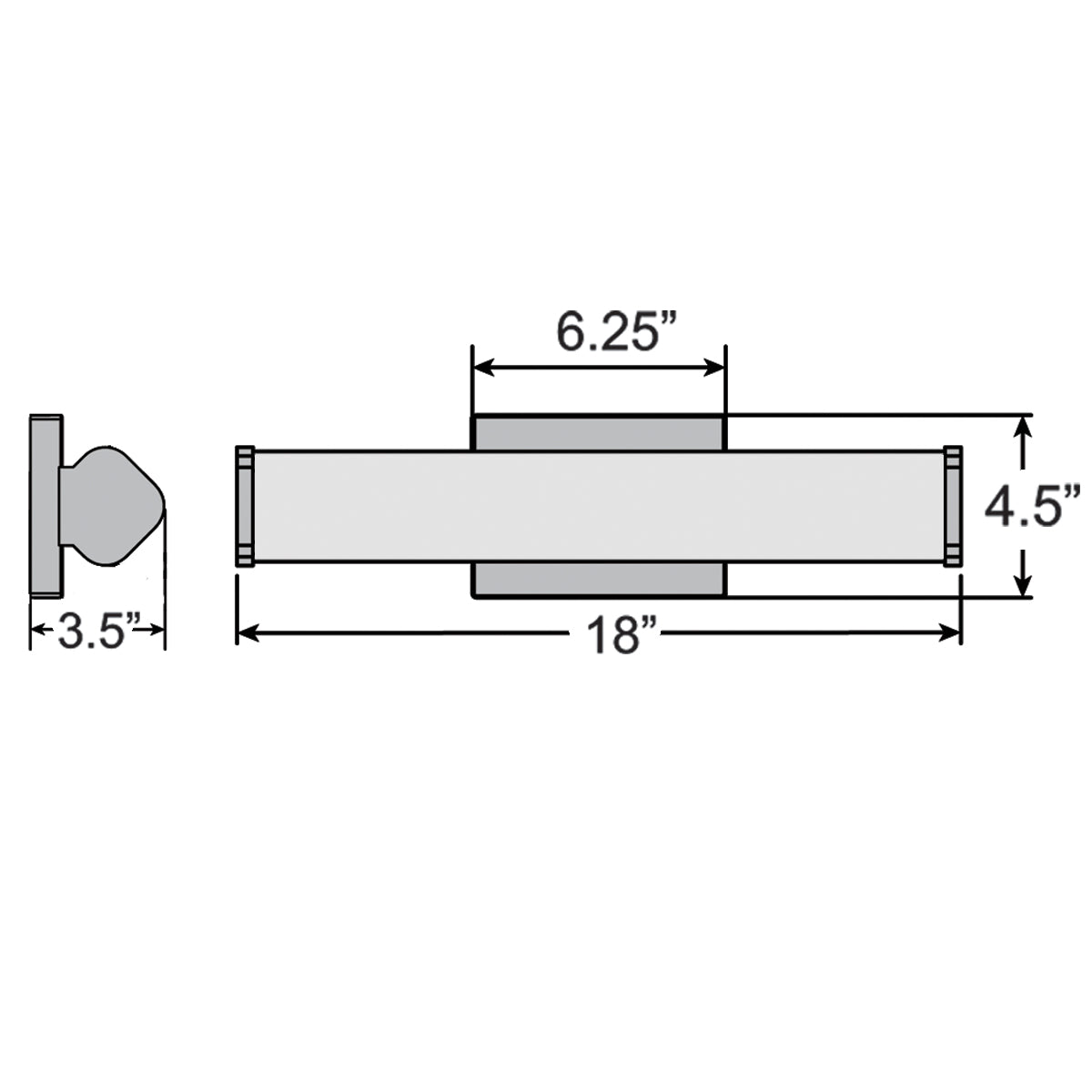 brushed steel led vanity