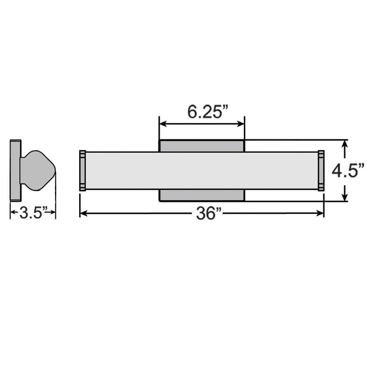 brushed steel led vanity