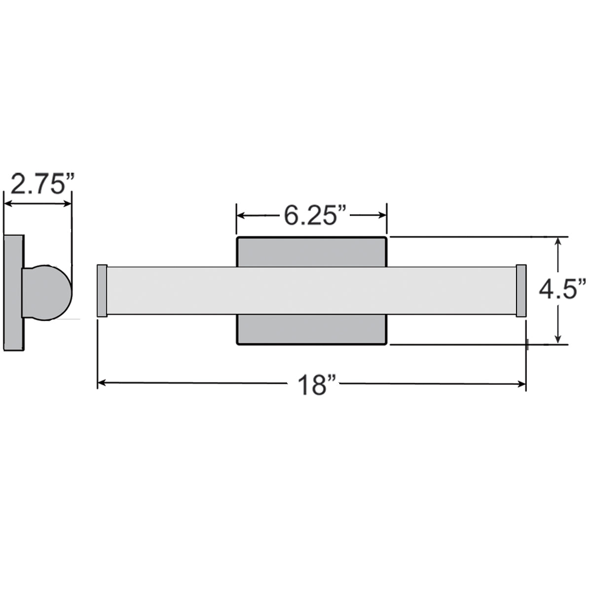 brushed steel led vanity