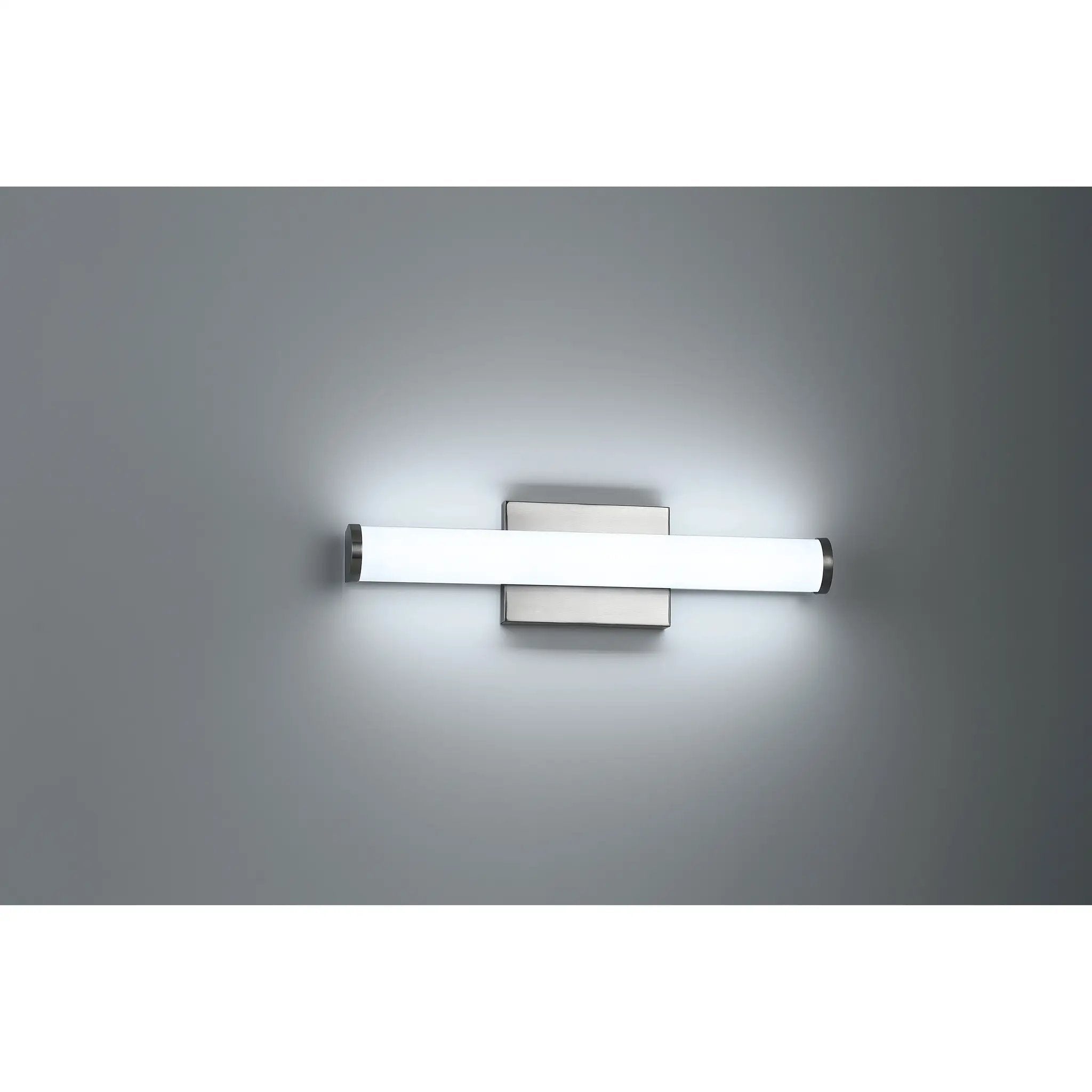 brushed steel led vanity