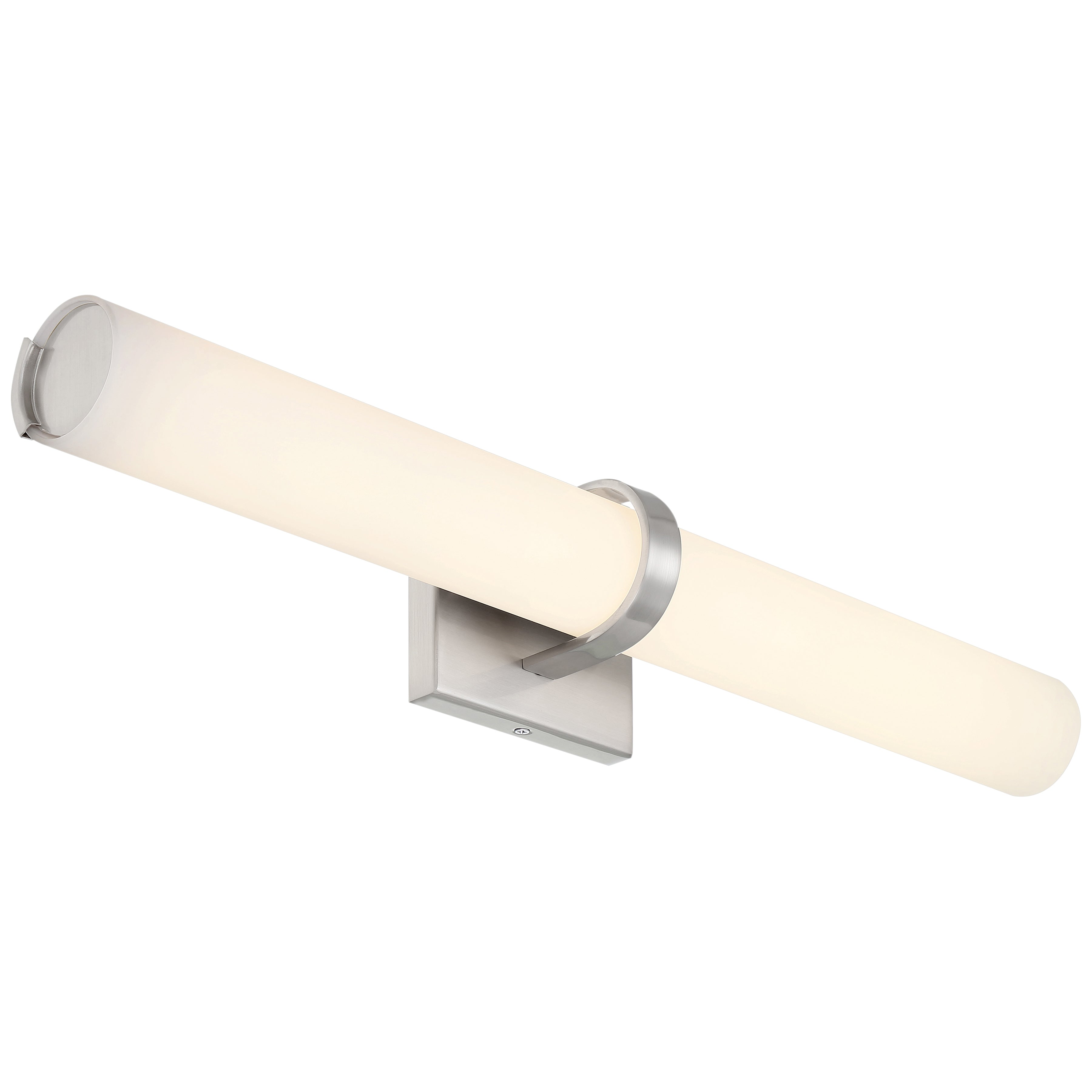 brushed steel led vanity