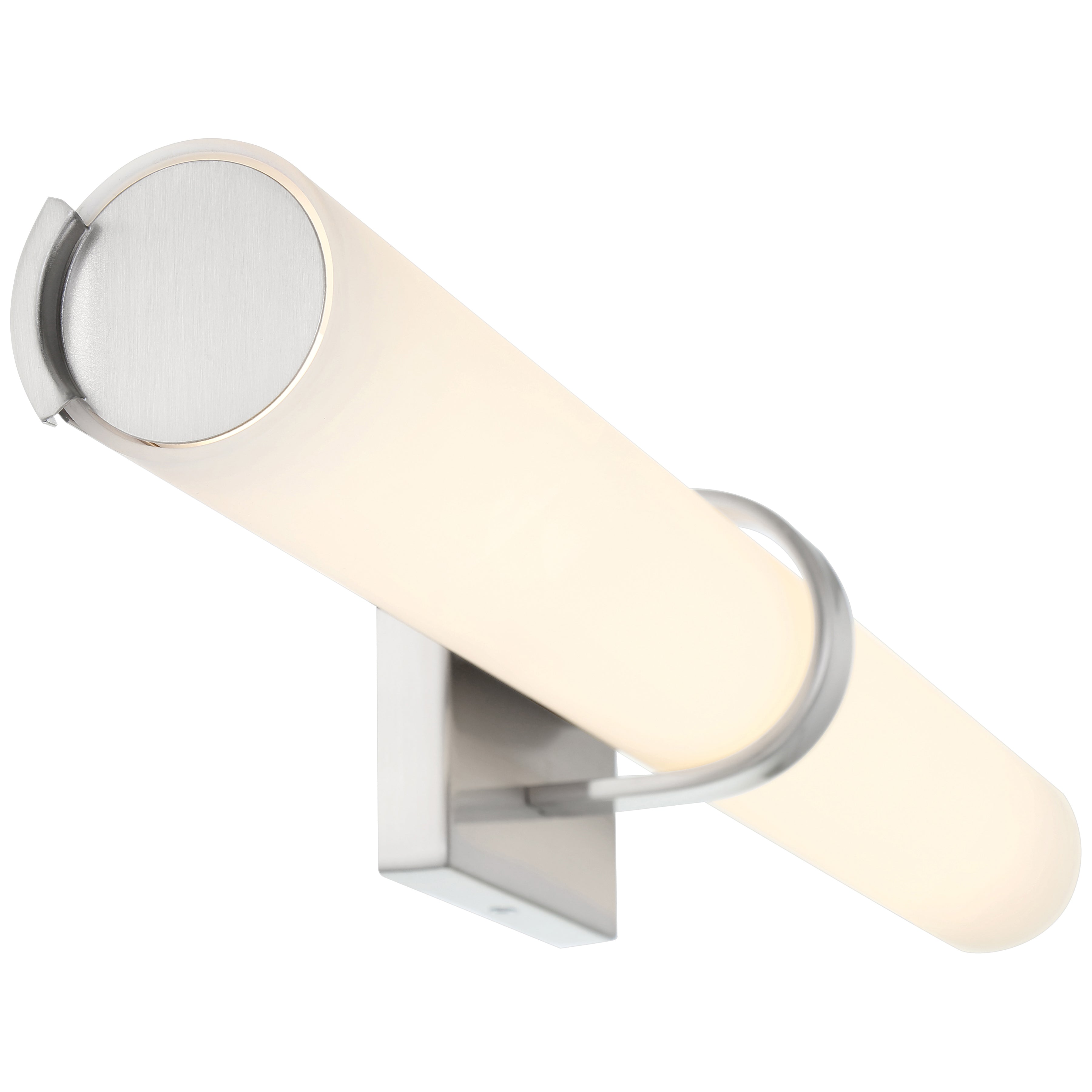 brushed steel led vanity